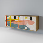 INTERSTELLAR VIBES 3-Door Sideboard in Oak Effect