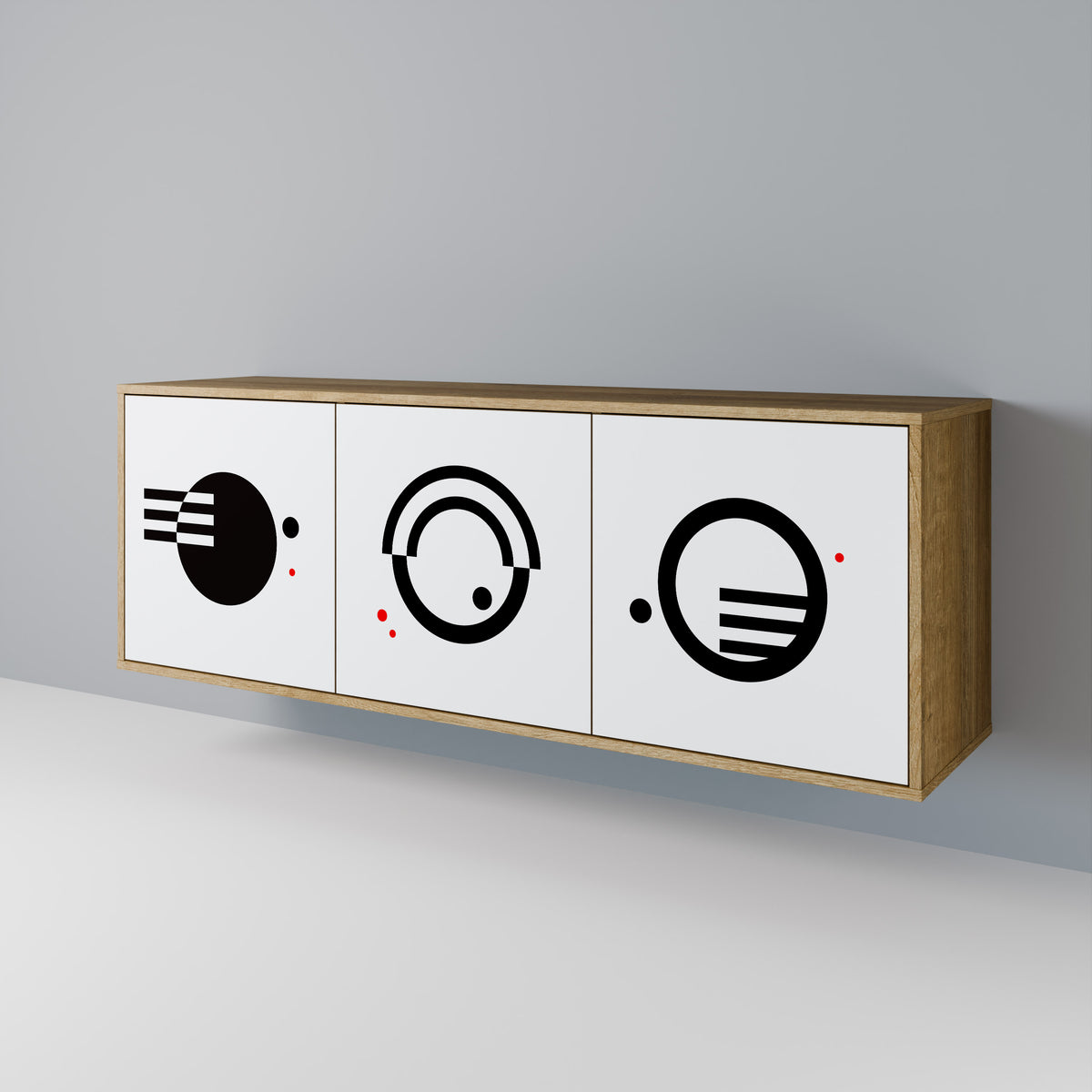 BLACK AND WHITE COMBINATION 3-türiges Sideboard