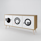 BLACK AND WHITE COMBINATION 3-türiges Sideboard