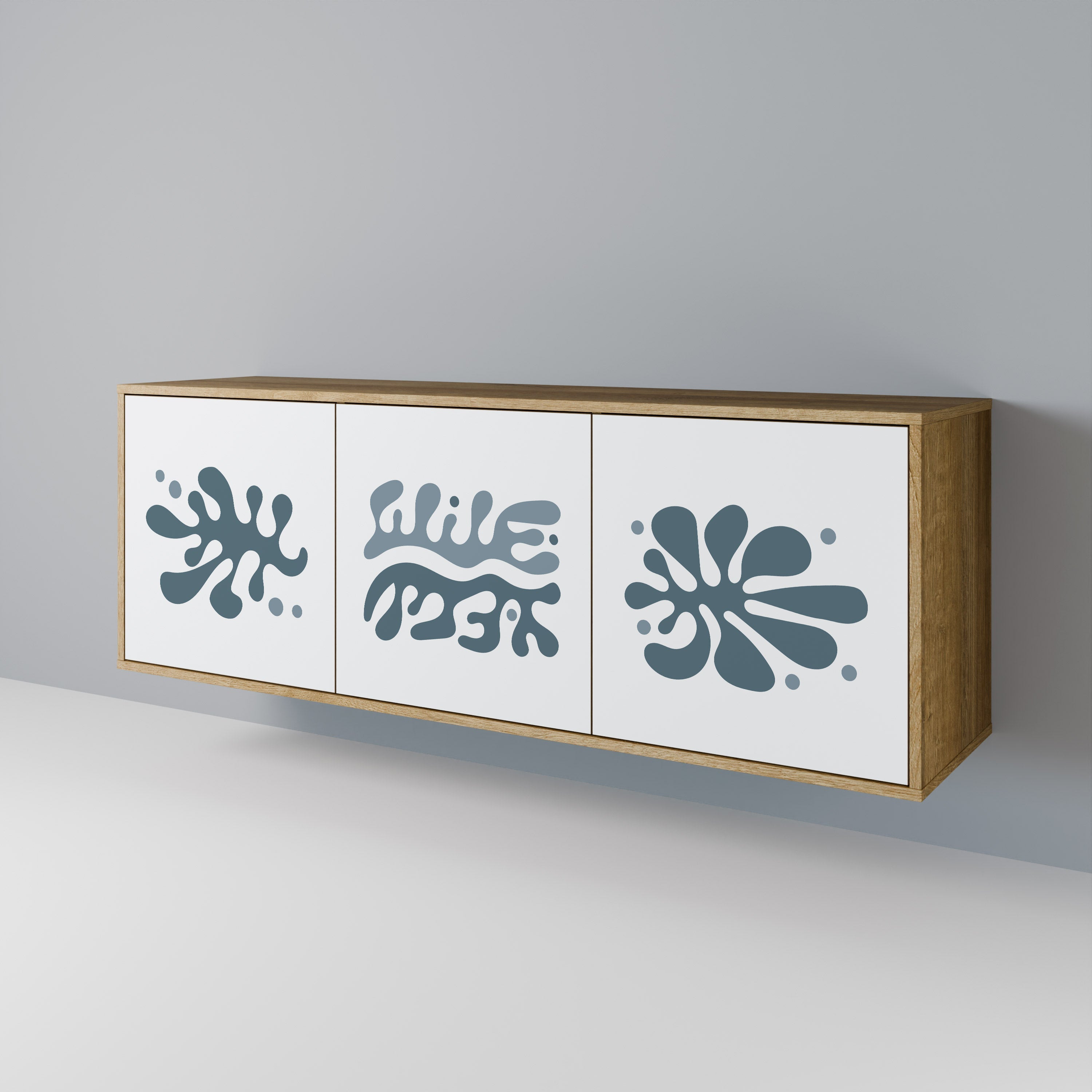 WONDERLAND VEGETATION 3-türiges Sideboard in Eichenoptik