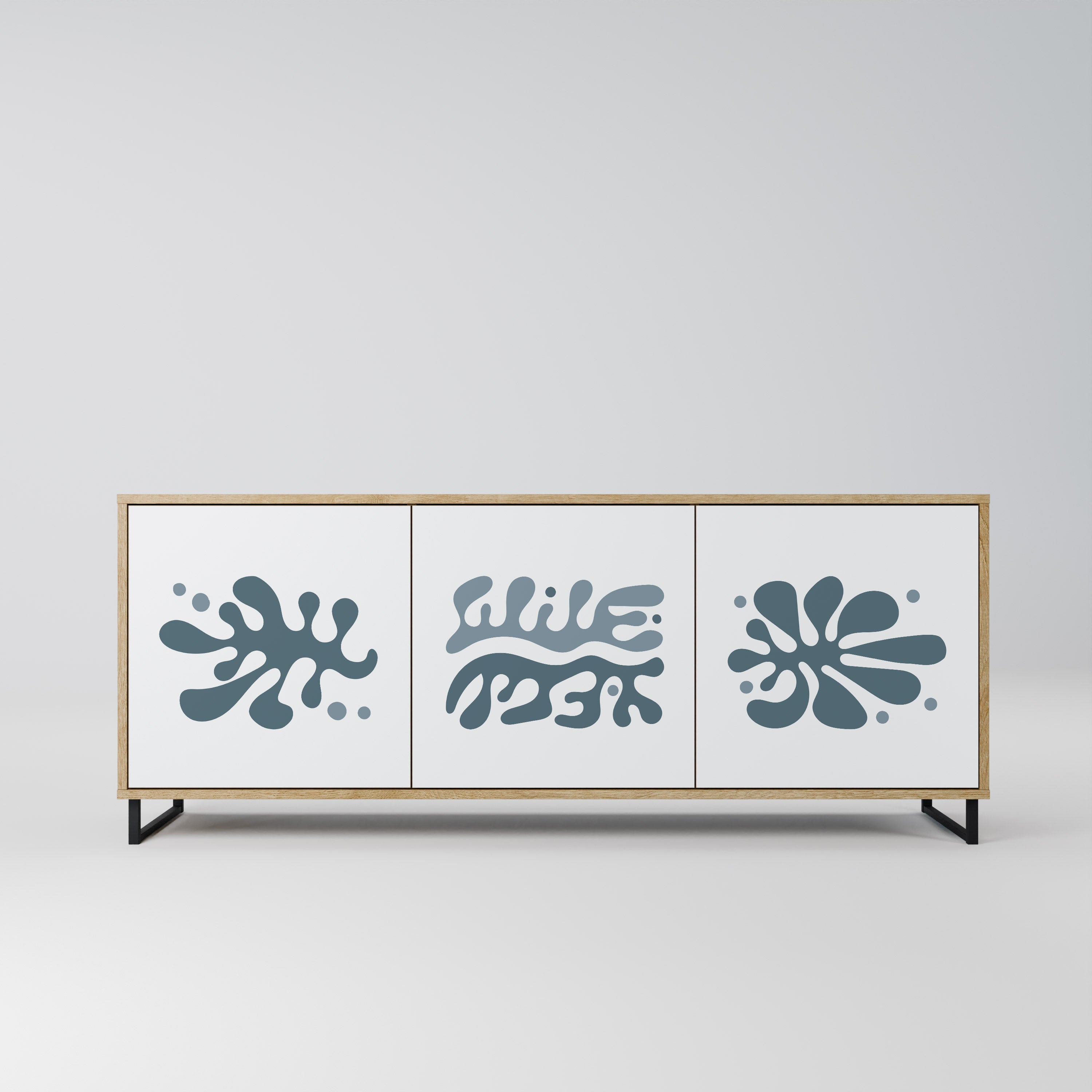 WONDERLAND VEGETATION 3-türiges Sideboard in Eichenoptik