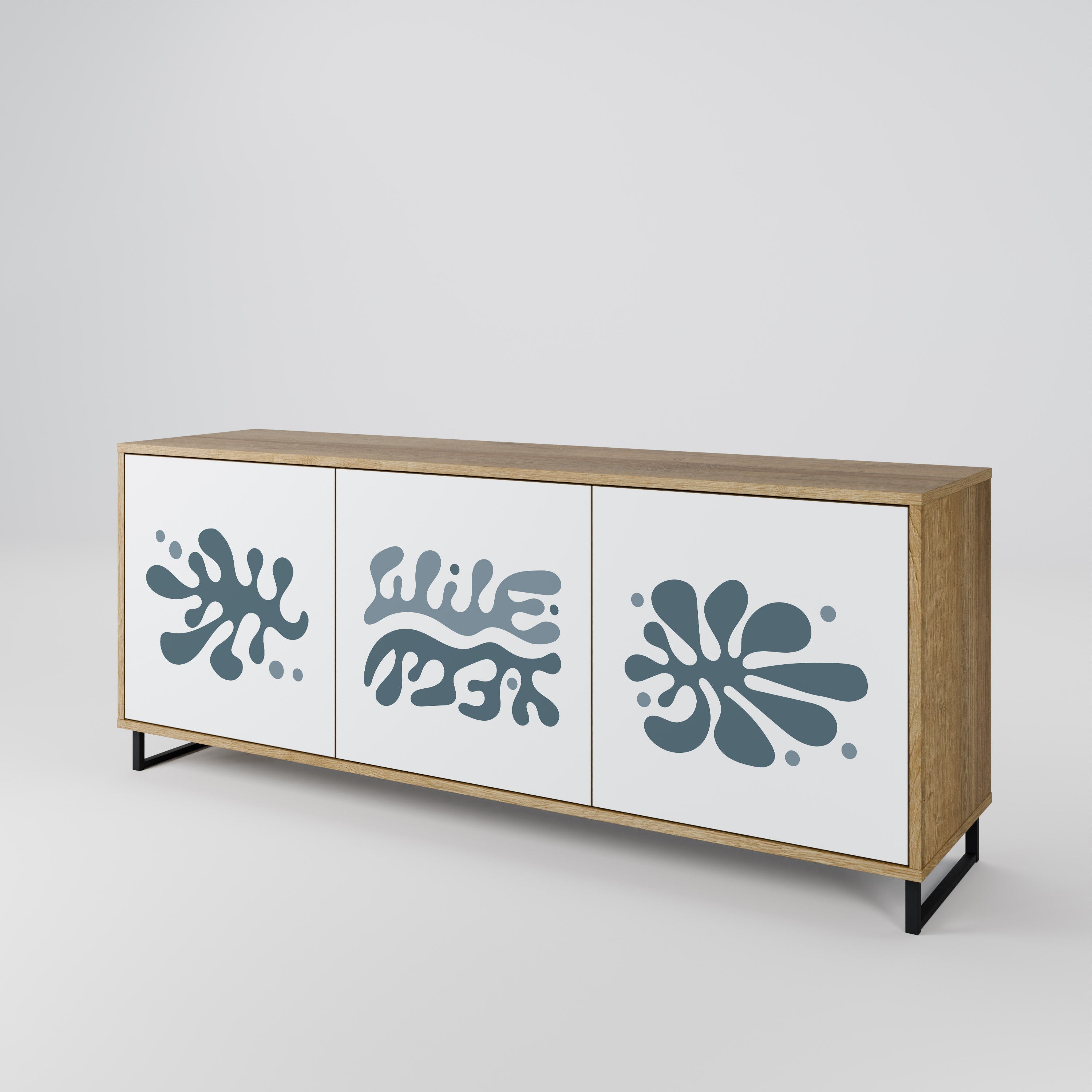 WONDERLAND VEGETATION 3-türiges Sideboard in Eichenoptik