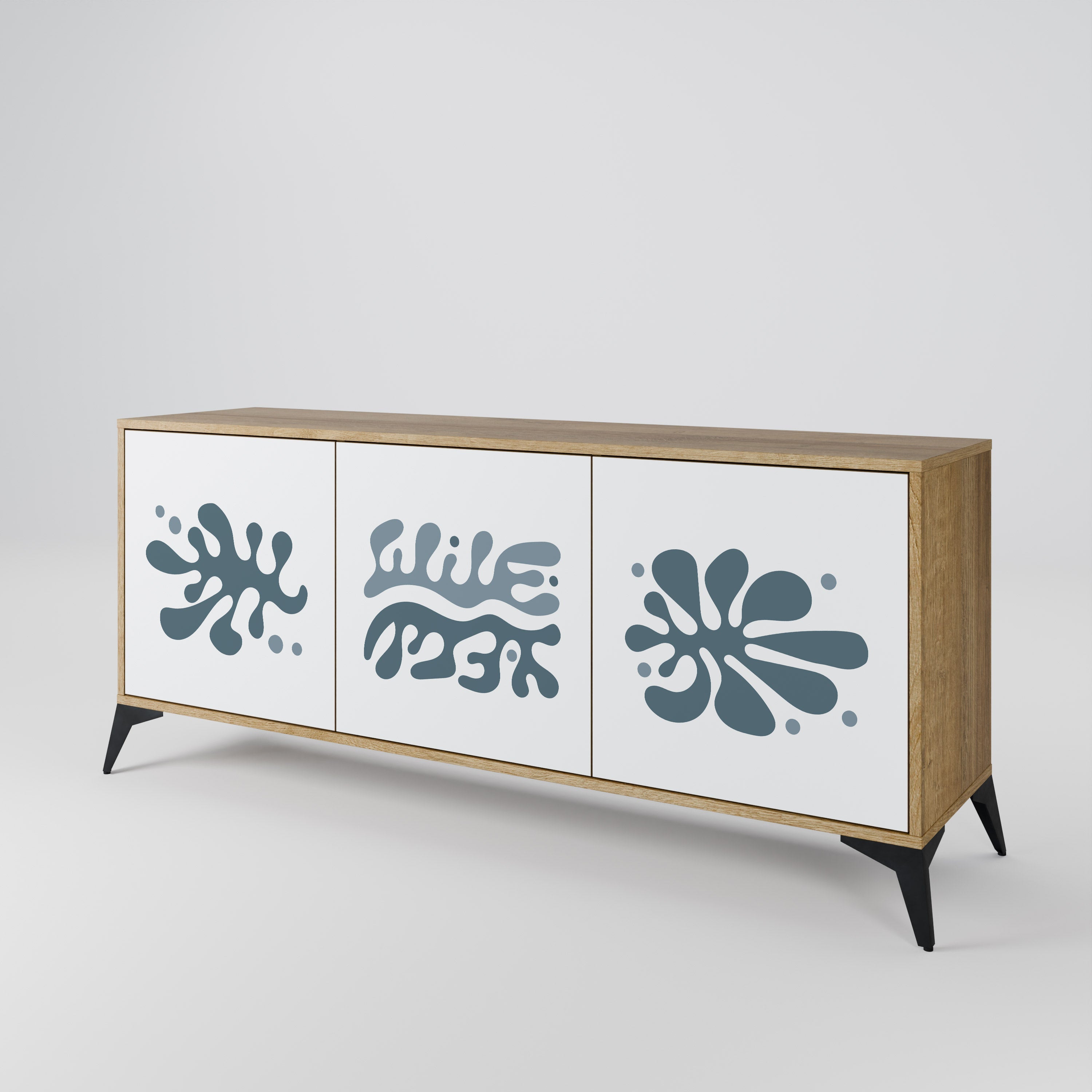 WONDERLAND VEGETATION 3-türiges Sideboard in Eichenoptik