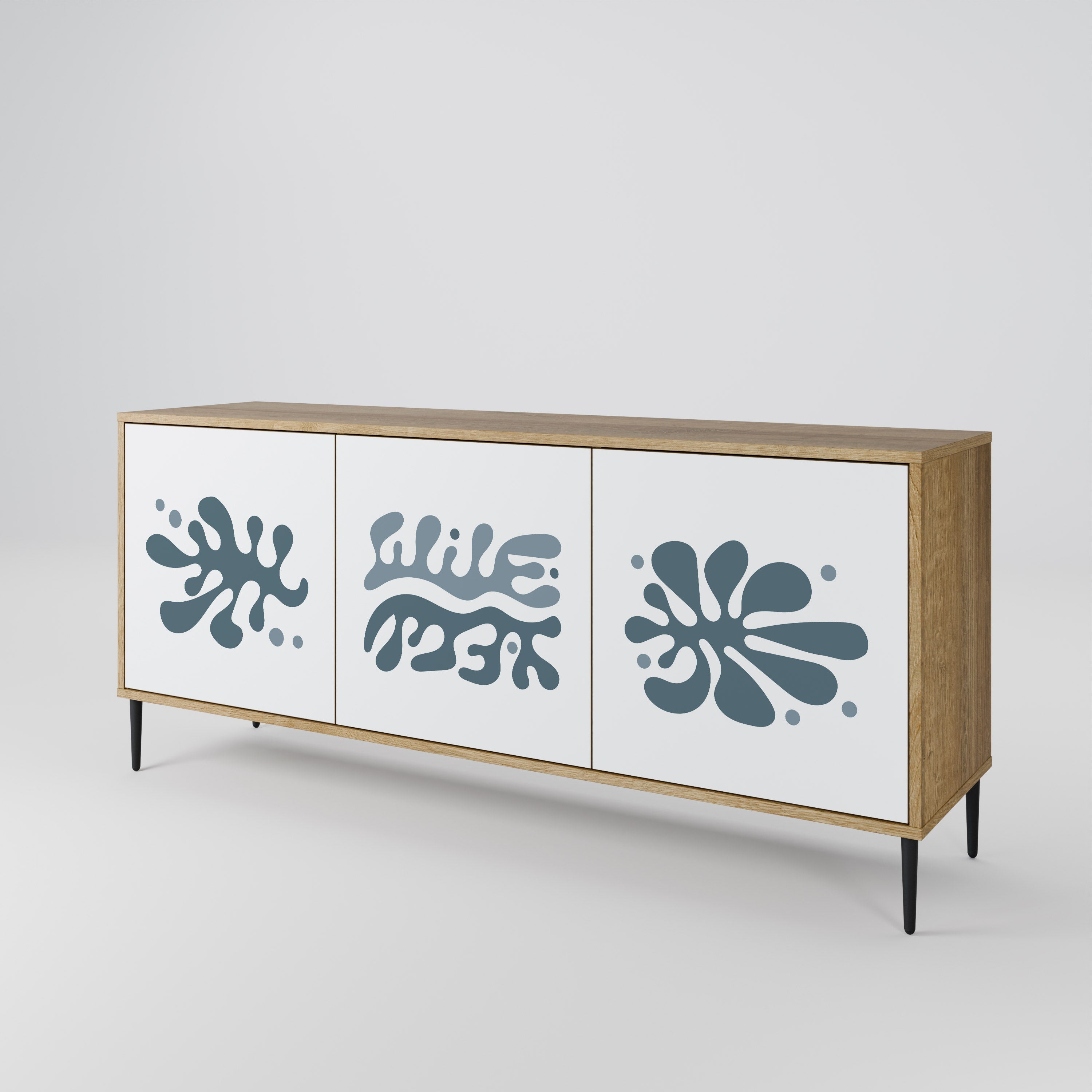 WONDERLAND VEGETATION 3-türiges Sideboard in Eichenoptik