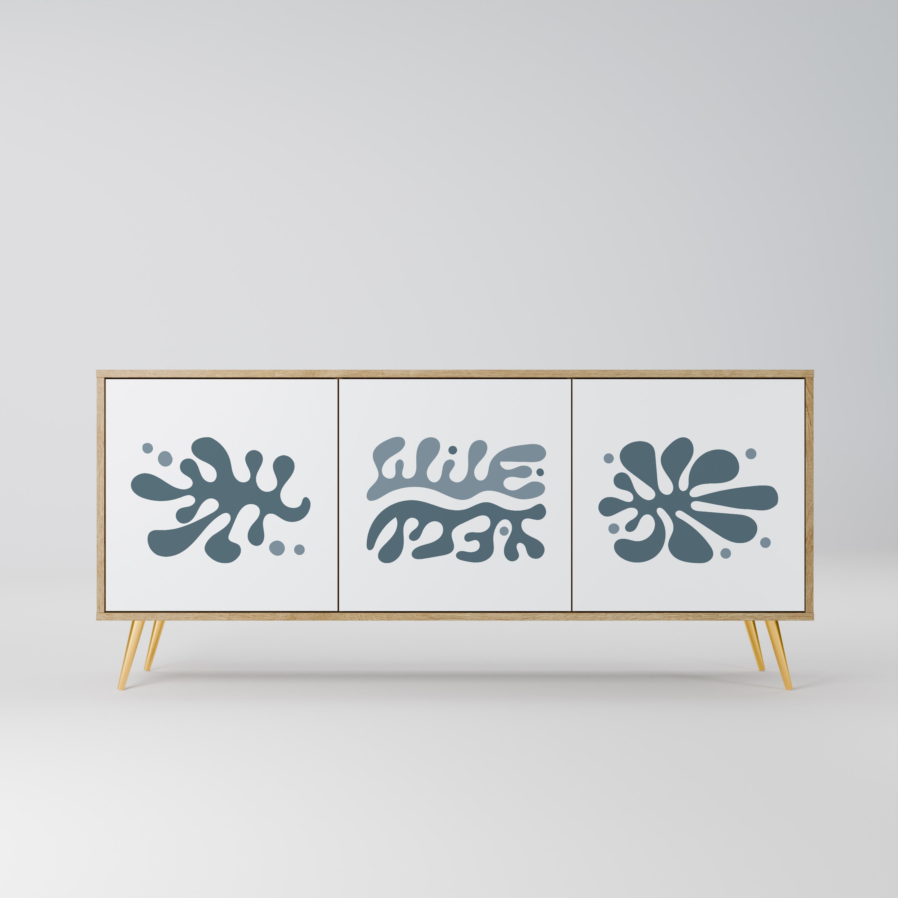 WONDERLAND VEGETATION 3-türiges Sideboard in Eichenoptik