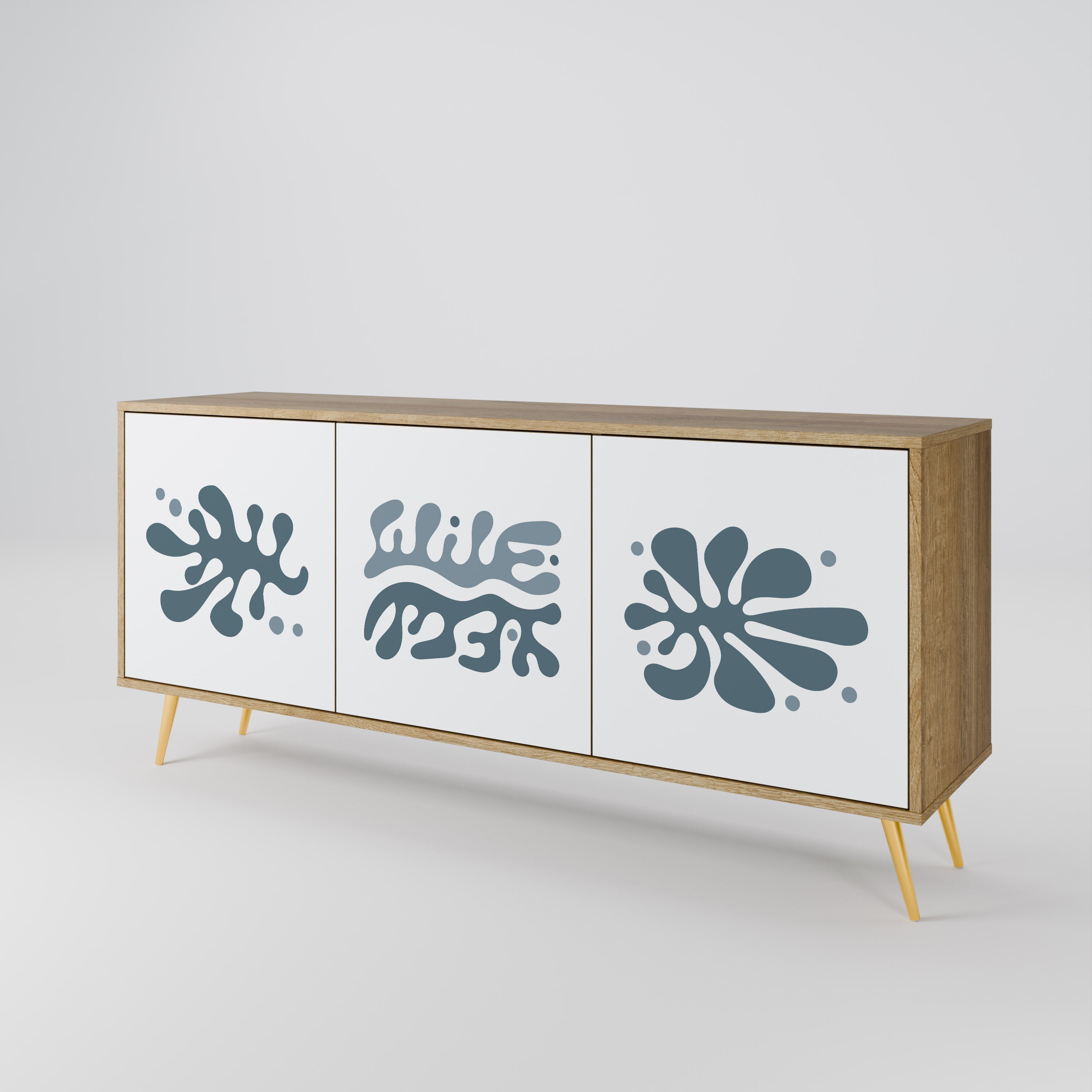 WONDERLAND VEGETATION 3-türiges Sideboard in Eichenoptik