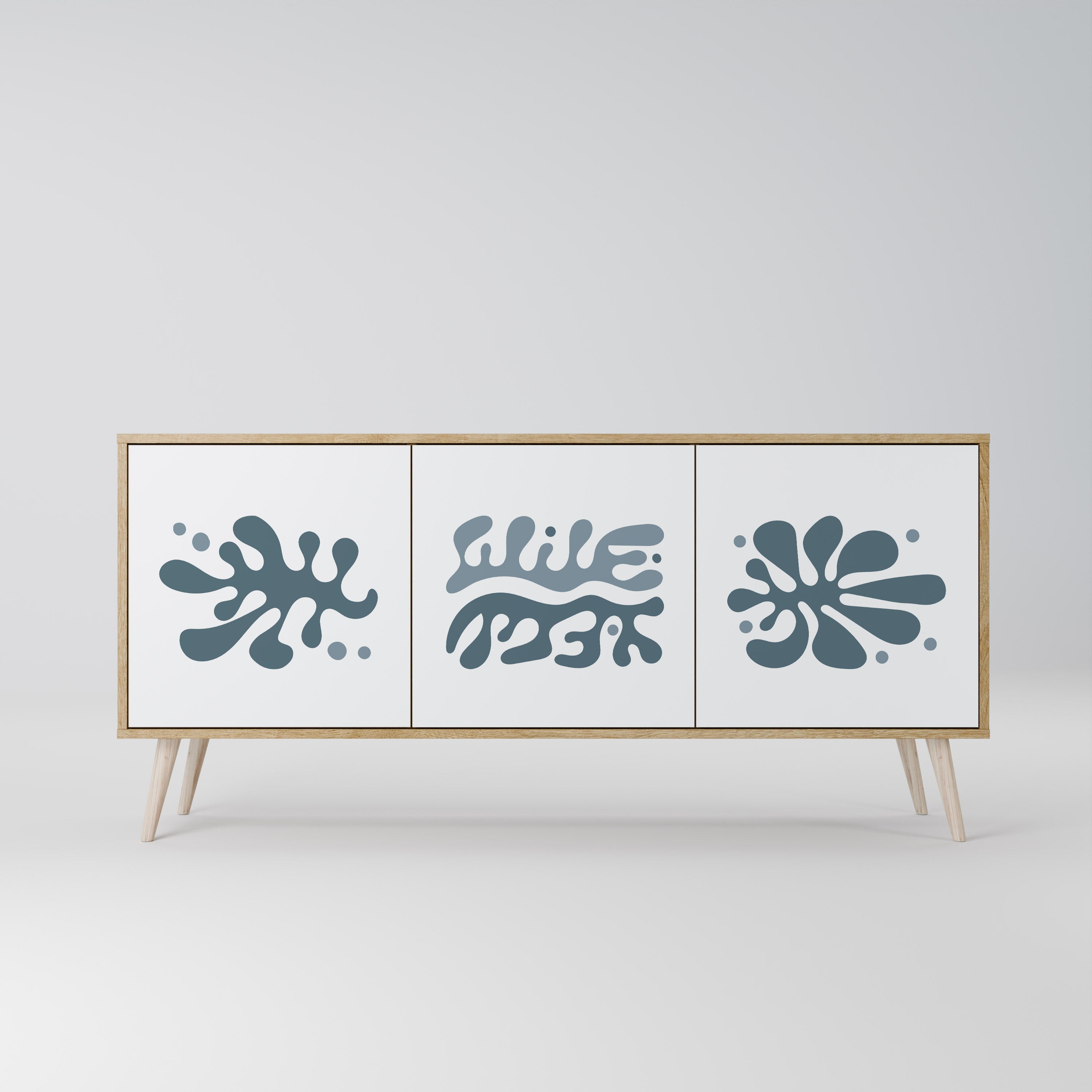 WONDERLAND VEGETATION 3-türiges Sideboard in Eichenoptik