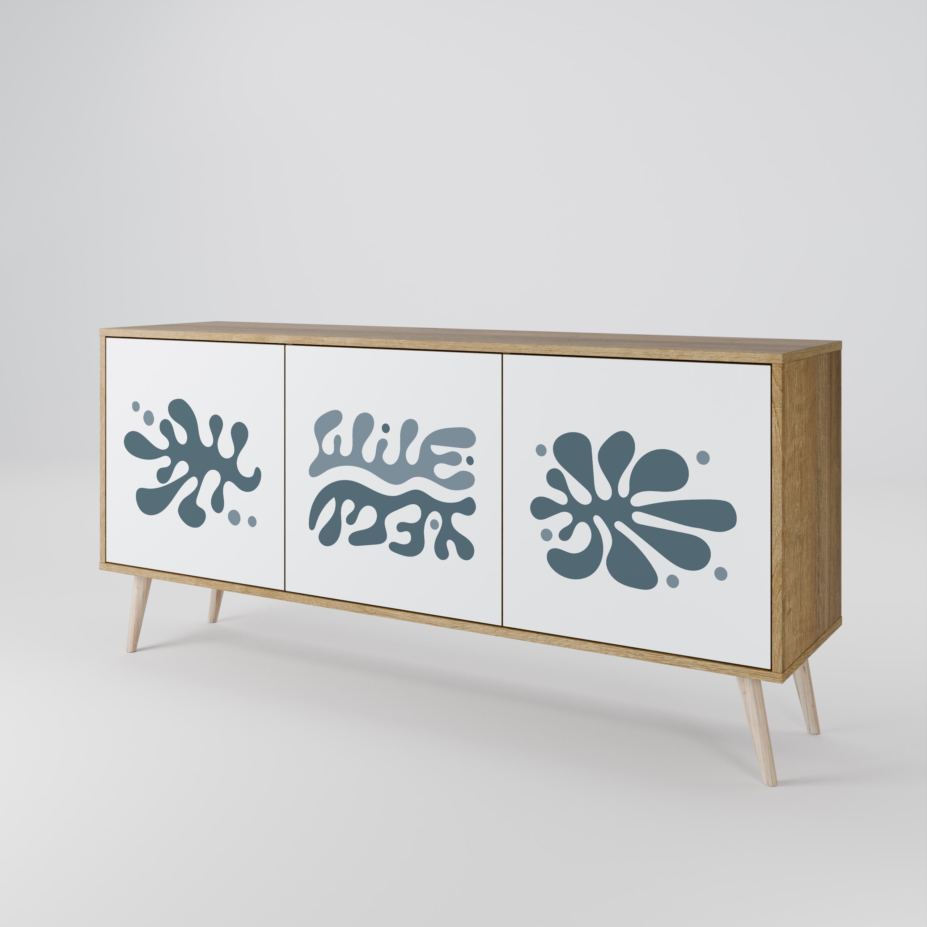 WONDERLAND VEGETATION 3-türiges Sideboard in Eichenoptik