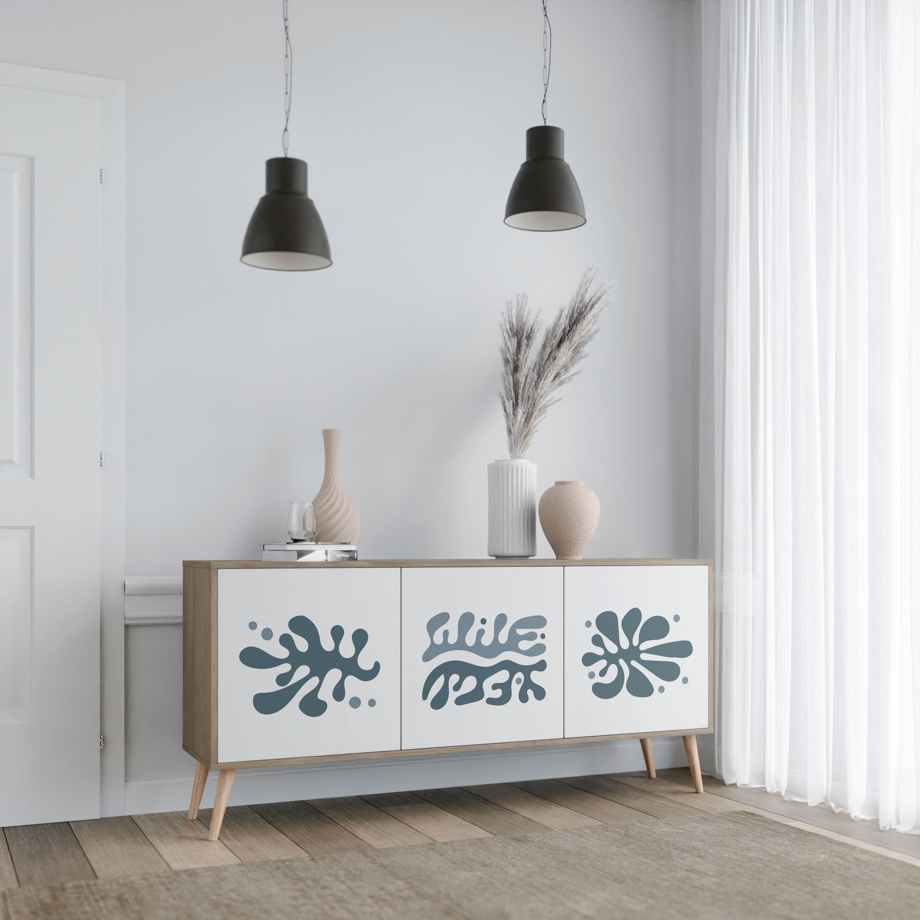 WONDERLAND VEGETATION 3-türiges Sideboard in Eichenoptik