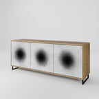 BLACK HOLE 3-Door Sideboard in Oak Effect