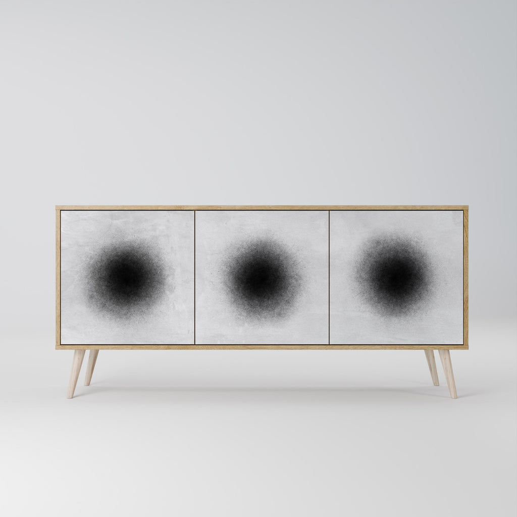 BLACK HOLE 3-türiges Sideboard in Eichenoptik