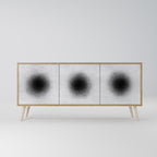 BLACK HOLE 3-Door Sideboard in Oak Effect
