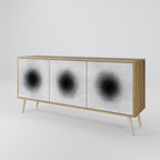 BLACK HOLE 3-Door Sideboard in Oak Effect