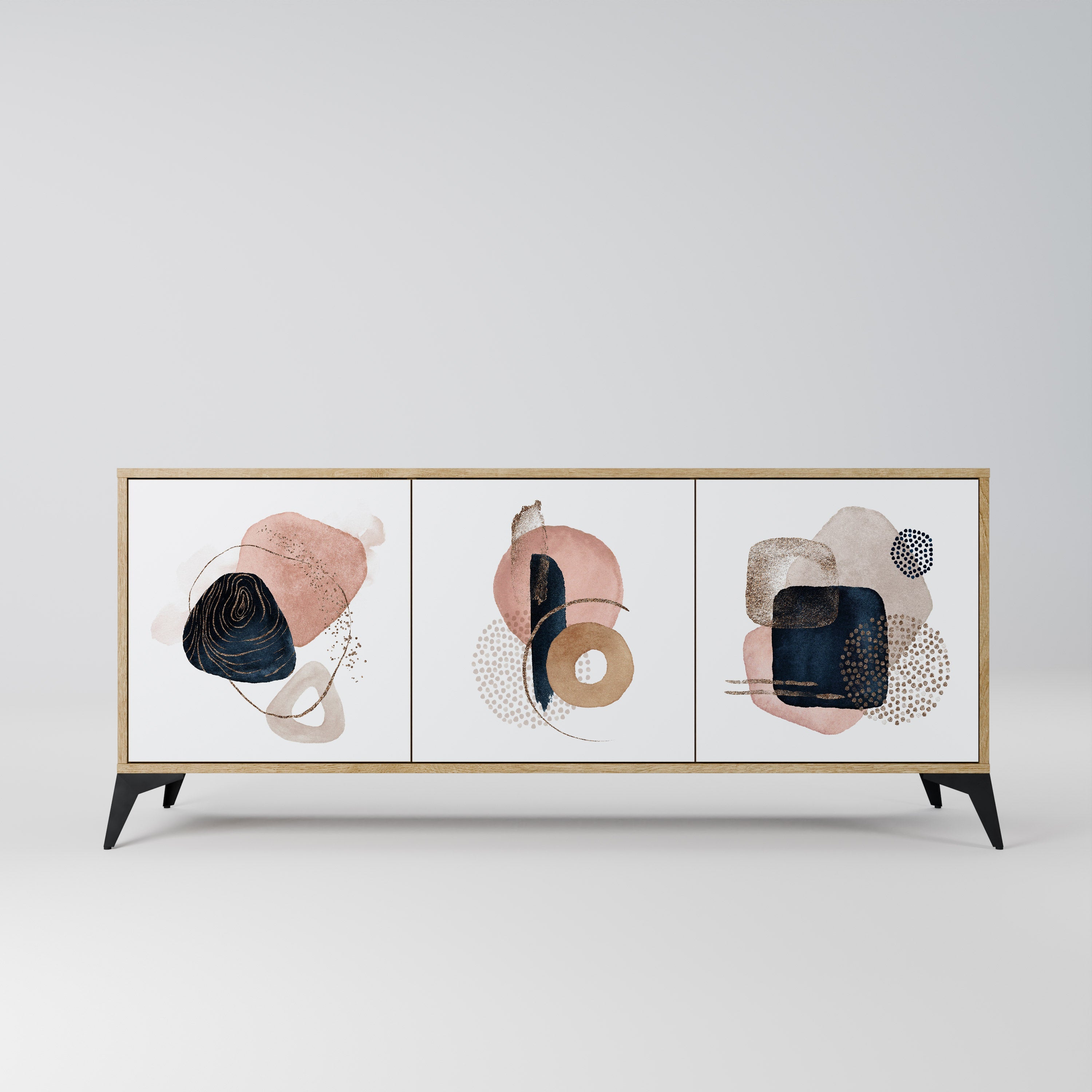COLORFUL SHAPES 3-türiges Sideboard in Eichenoptik
