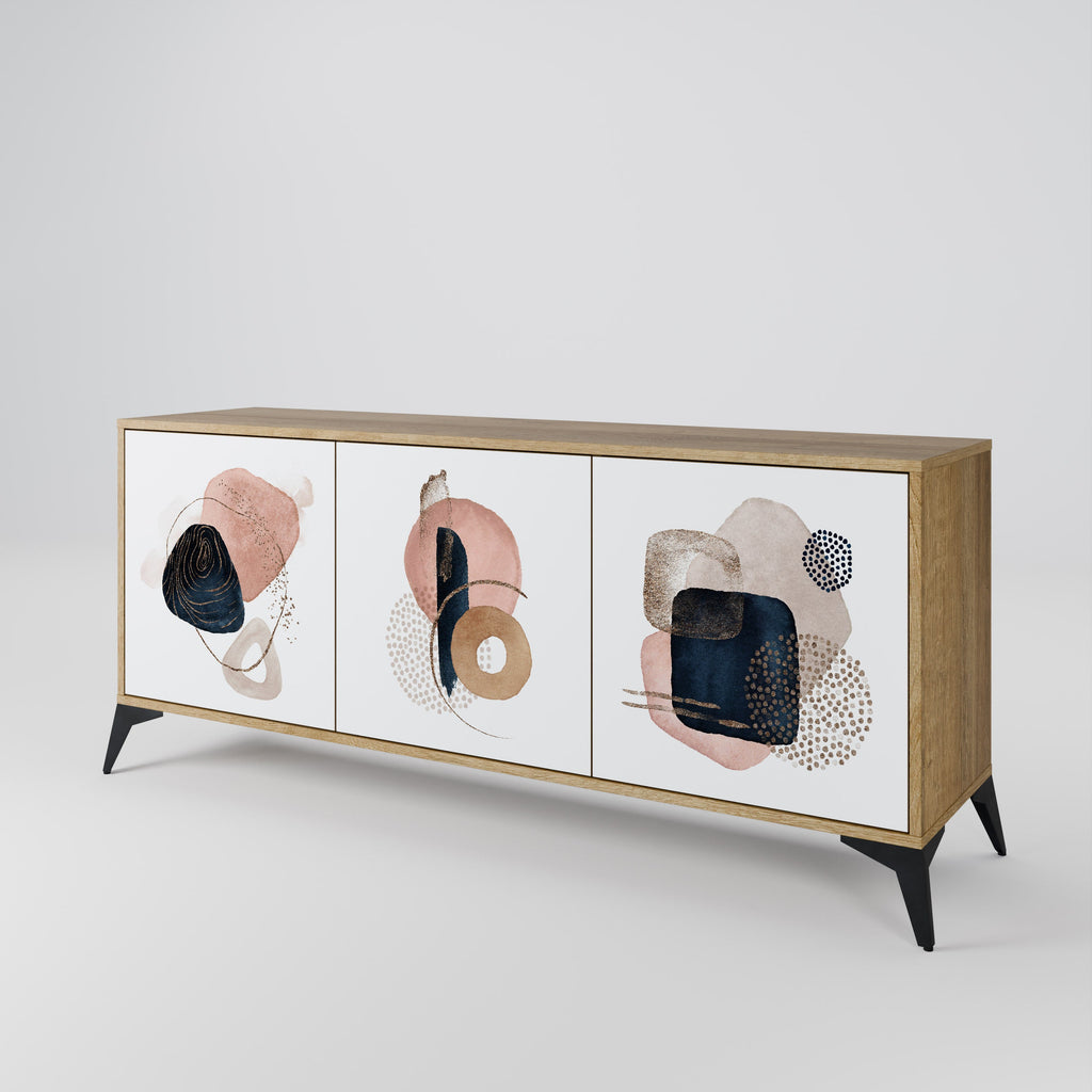 COLORFUL SHAPES 3-türiges Sideboard in Eichenoptik