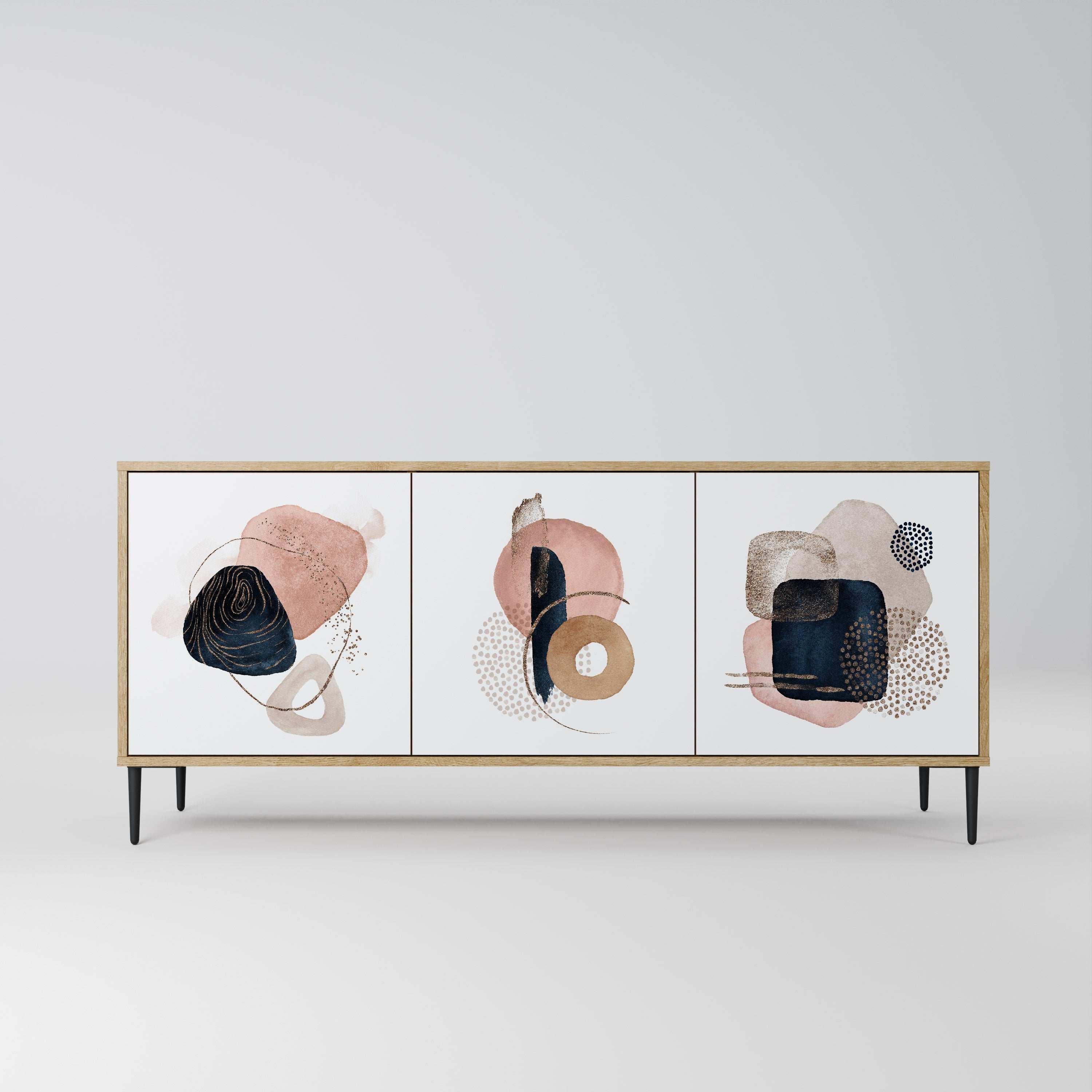 COLORFUL SHAPES 3-türiges Sideboard in Eichenoptik