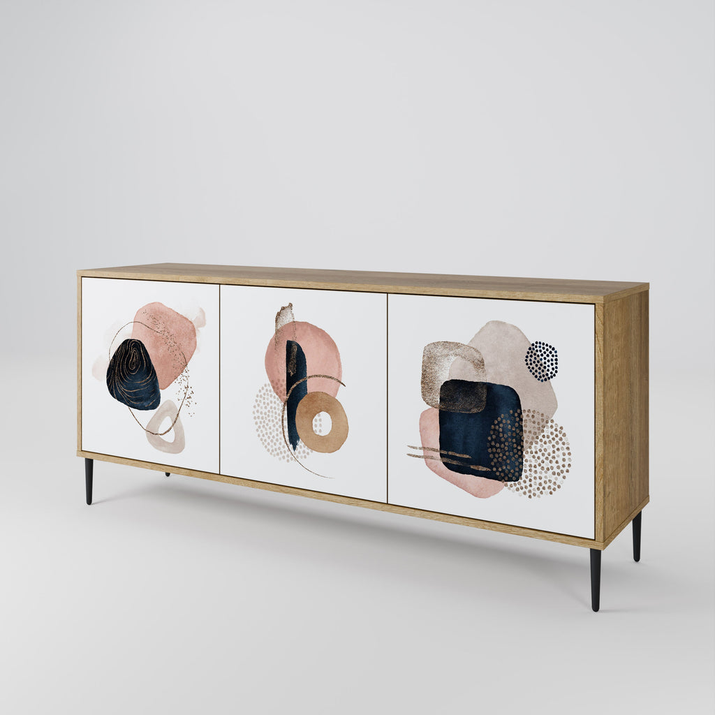 COLORFUL SHAPES 3-türiges Sideboard in Eichenoptik