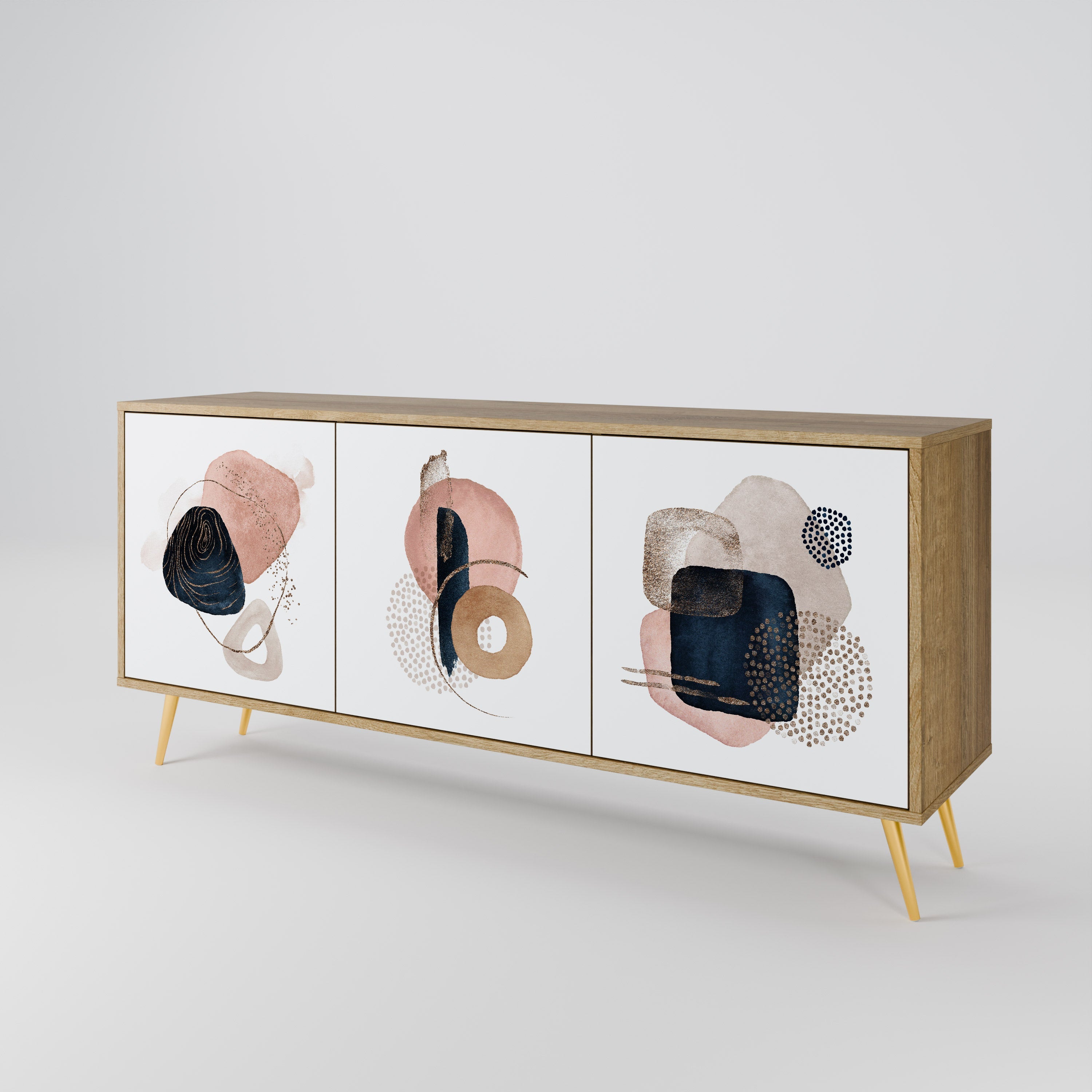 COLORFUL SHAPES 3-türiges Sideboard in Eichenoptik