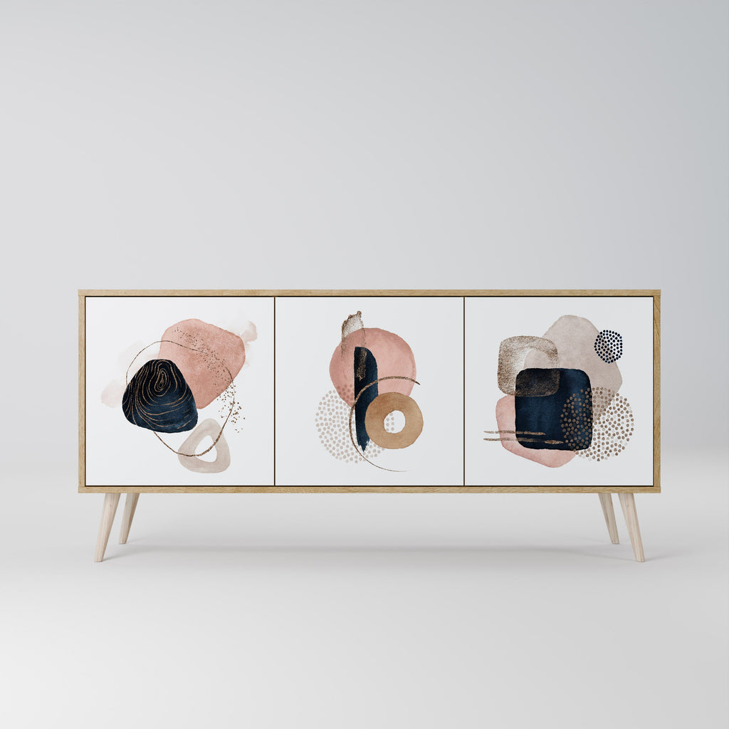 COLORFUL SHAPES 3-türiges Sideboard in Eichenoptik