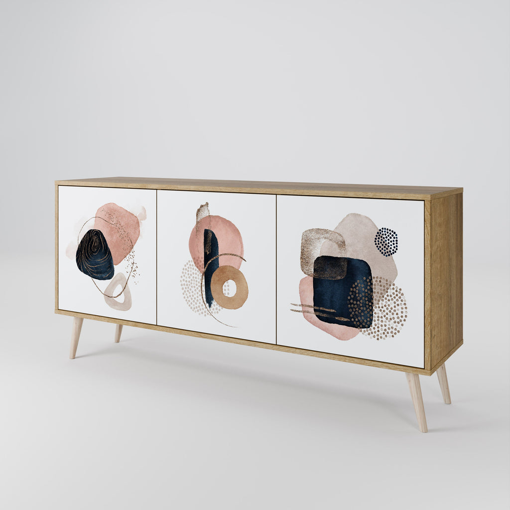 COLORFUL SHAPES 3-türiges Sideboard in Eichenoptik
