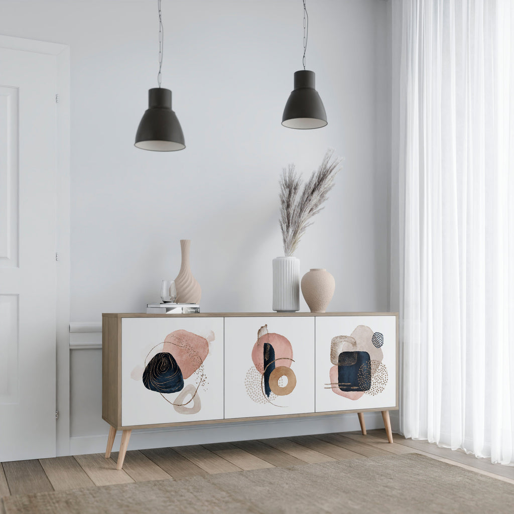 COLORFUL SHAPES 3-türiges Sideboard in Eichenoptik