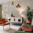 COLORFUL SHAPES Sideboard mit 3 Türen in Eiche-Optik