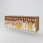 COLORFUL STRINGS Sideboard mit 3 Türen in Eiche-Optik