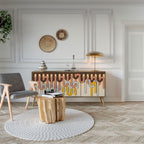 COLORFUL STRINGS Sideboard mit 3 Türen in Eiche-Optik