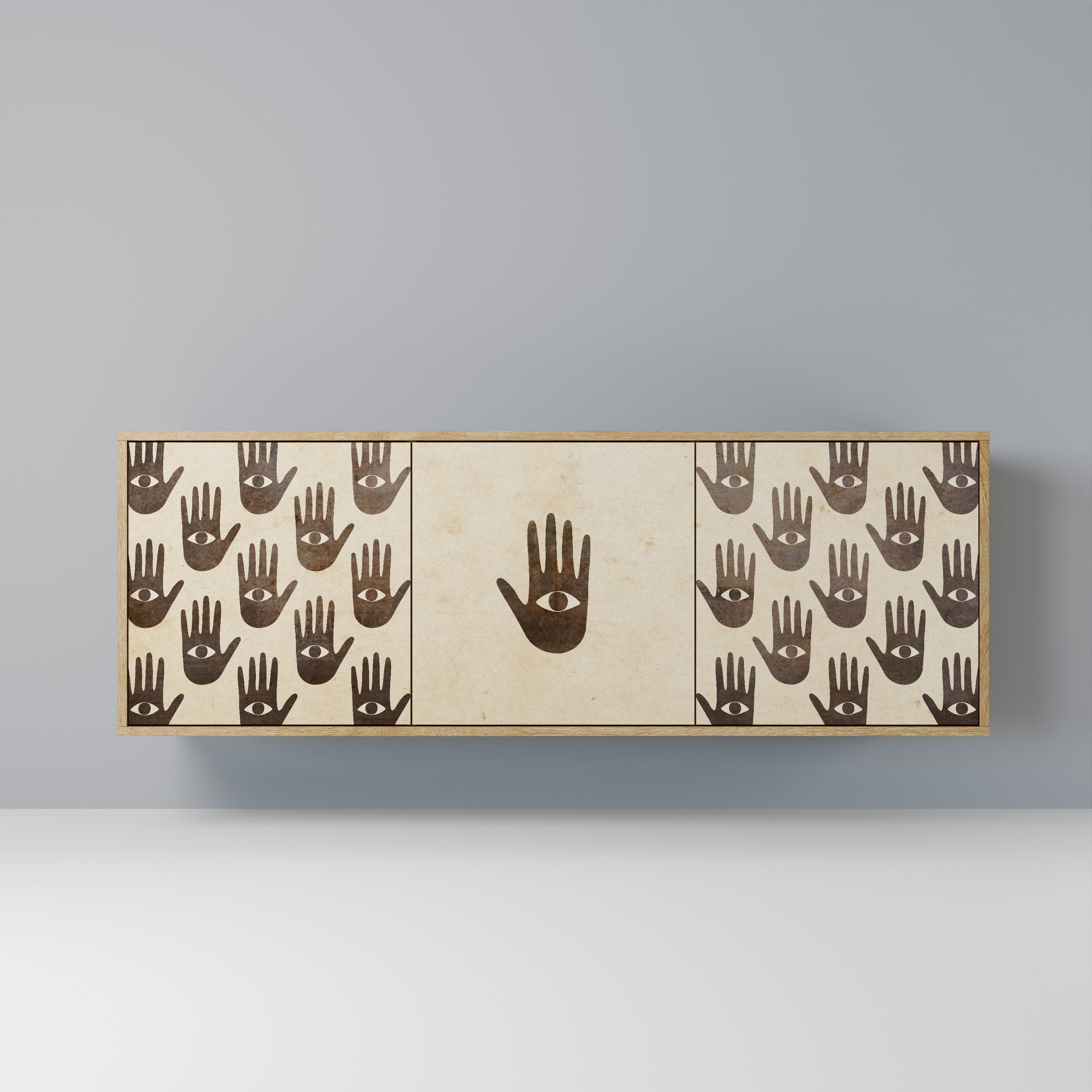 MEHR SEHEN 3-türiges Sideboard in Eichenoptik