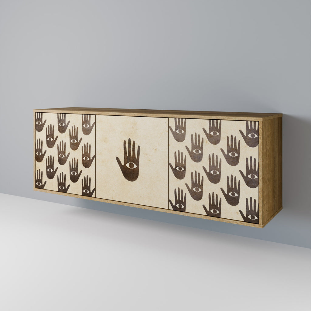 MEHR SEHEN 3-türiges Sideboard in Eichenoptik