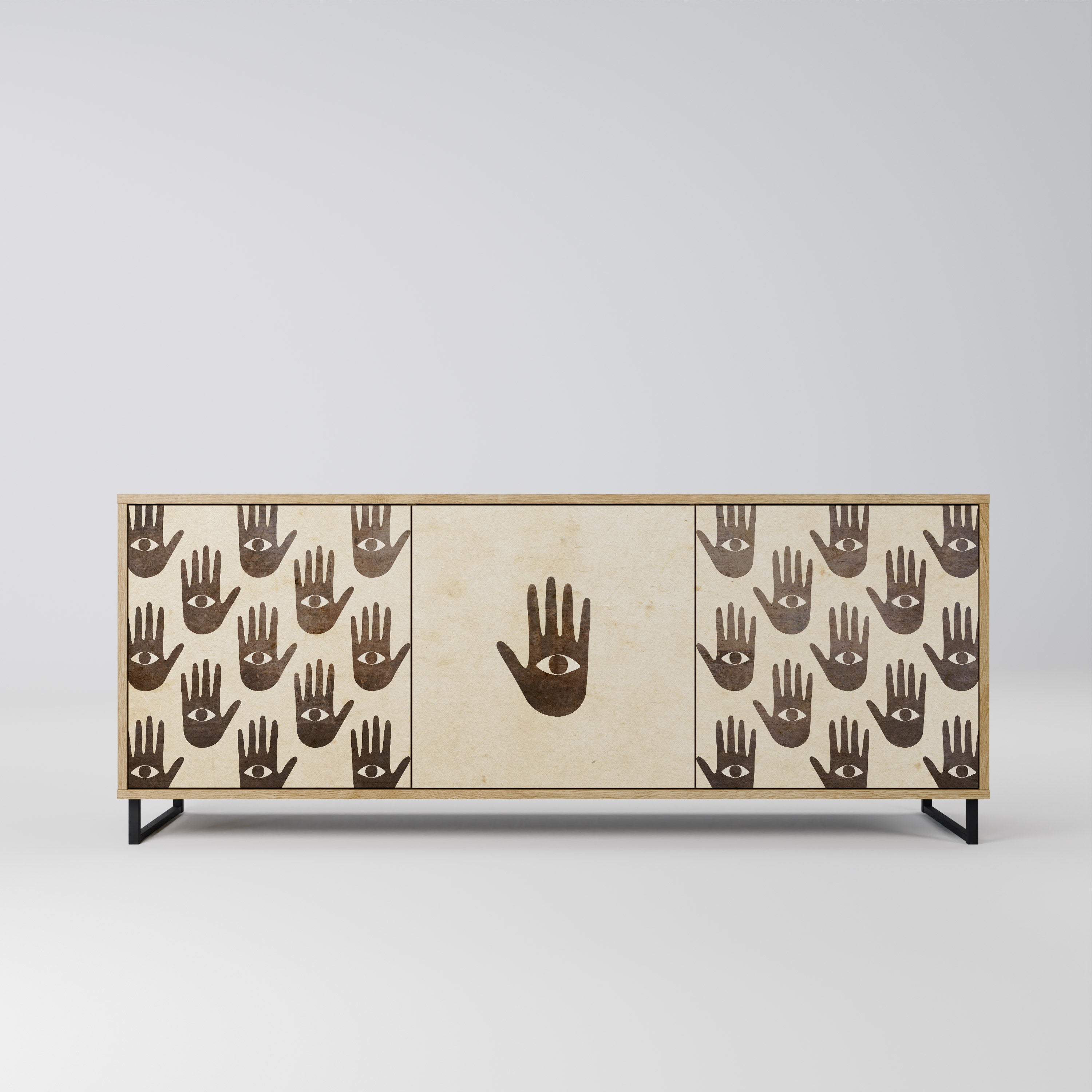 MEHR SEHEN 3-türiges Sideboard in Eichenoptik