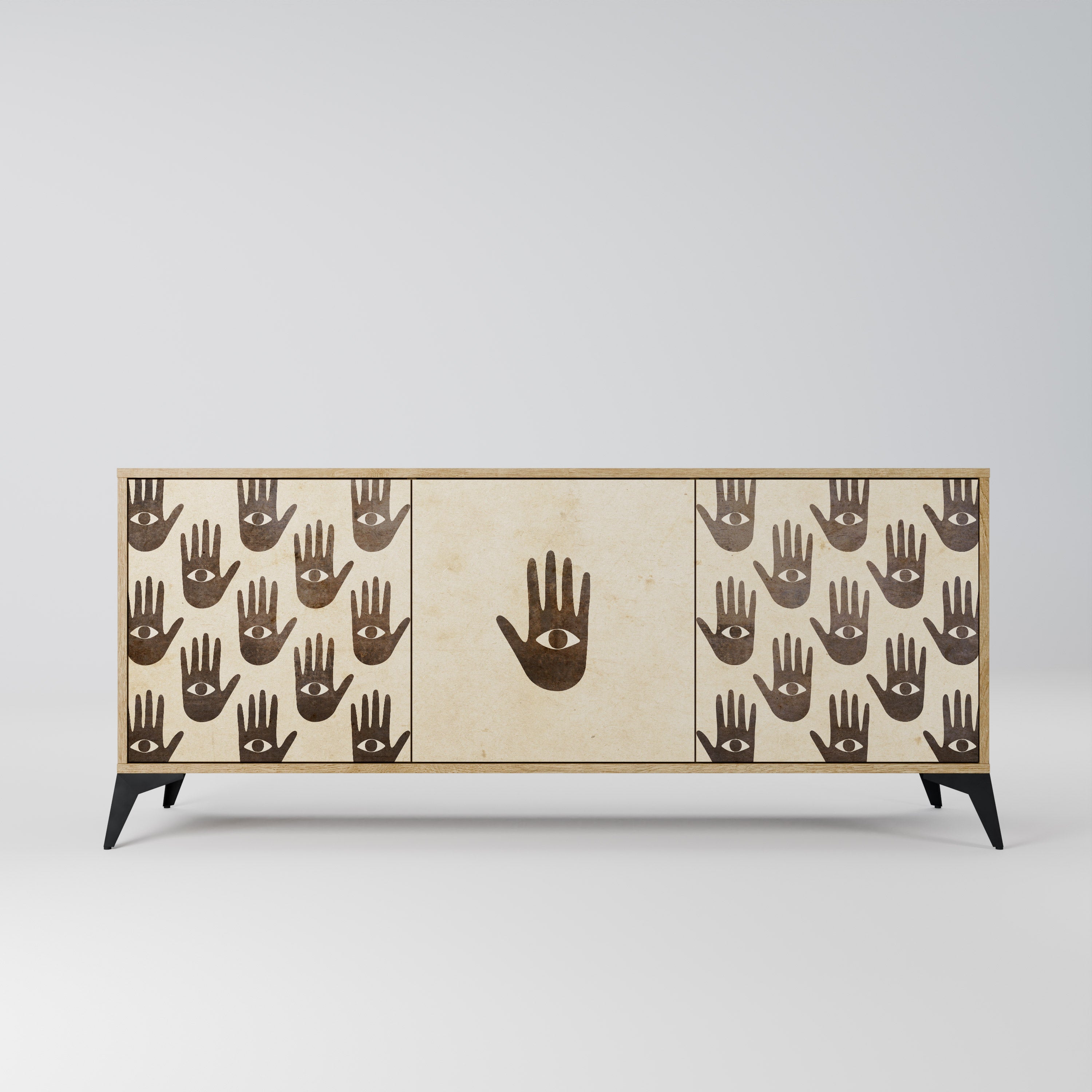 MEHR SEHEN 3-türiges Sideboard in Eichenoptik