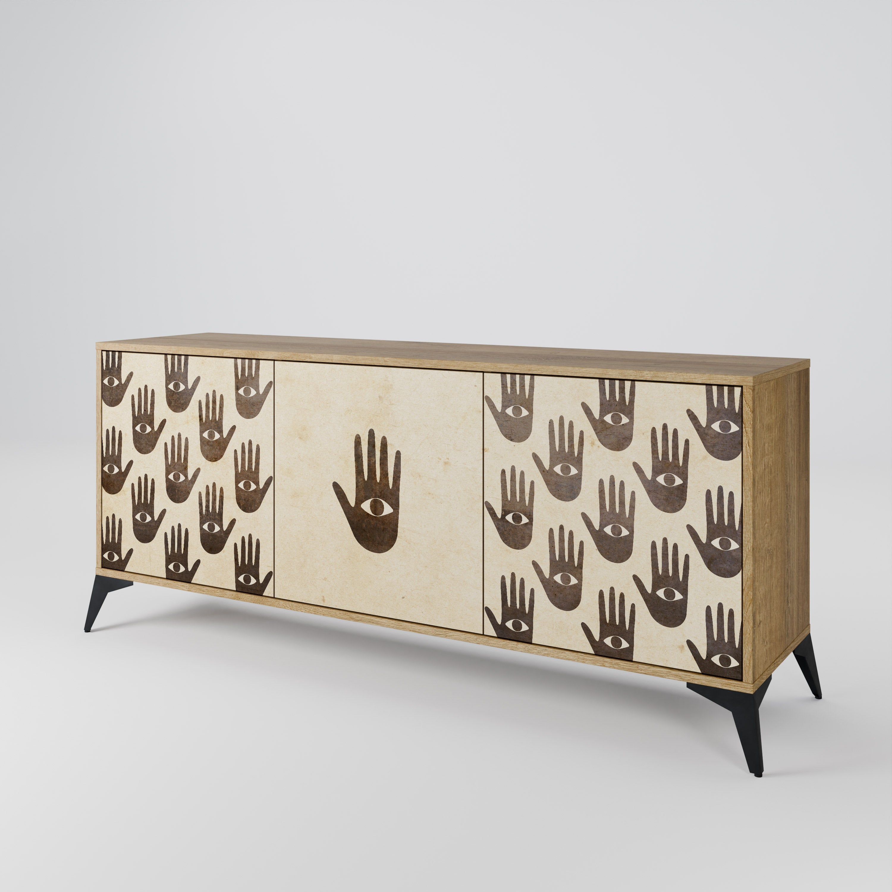 MEHR SEHEN 3-türiges Sideboard in Eichenoptik