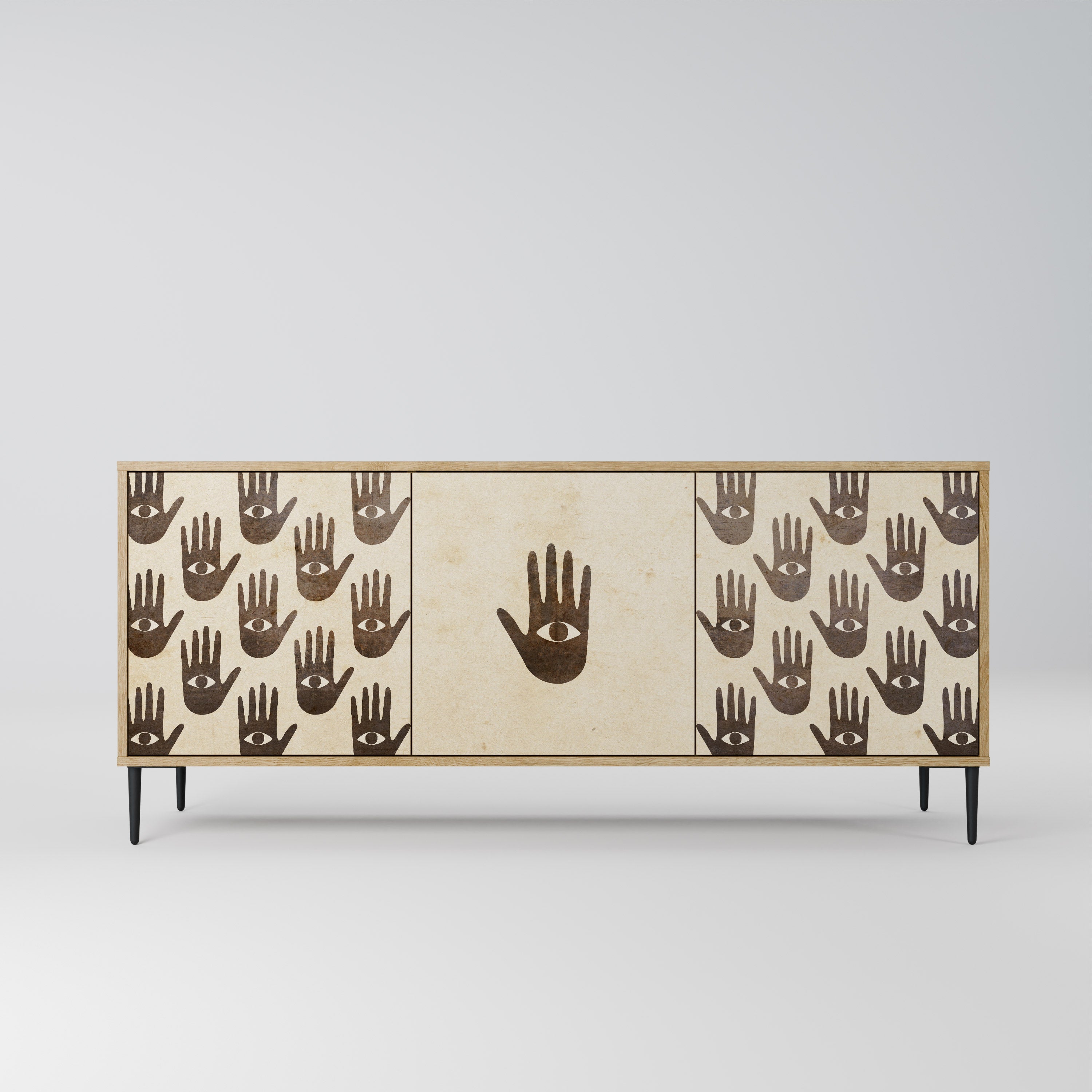 MEHR SEHEN 3-türiges Sideboard in Eichenoptik