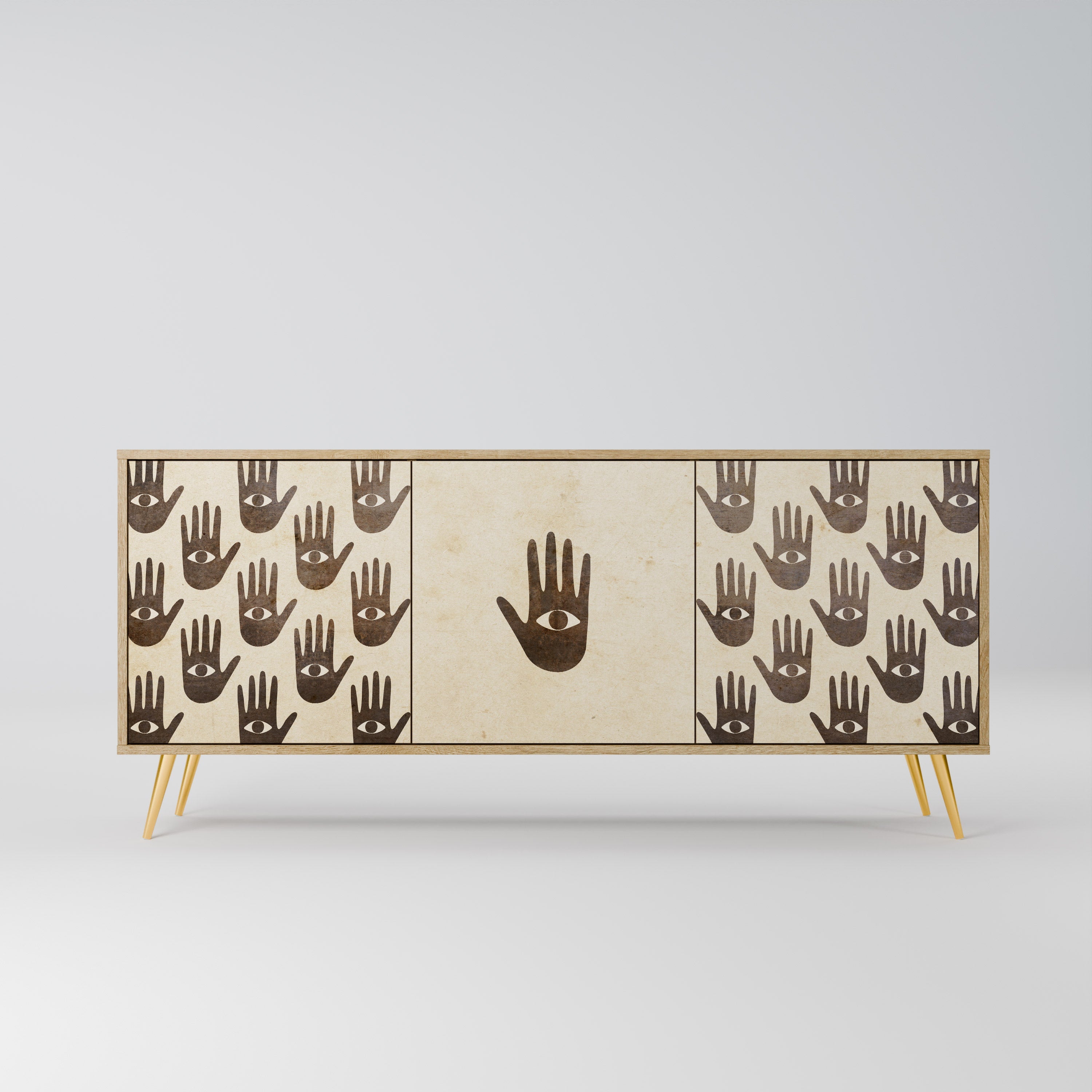MEHR SEHEN 3-türiges Sideboard in Eichenoptik