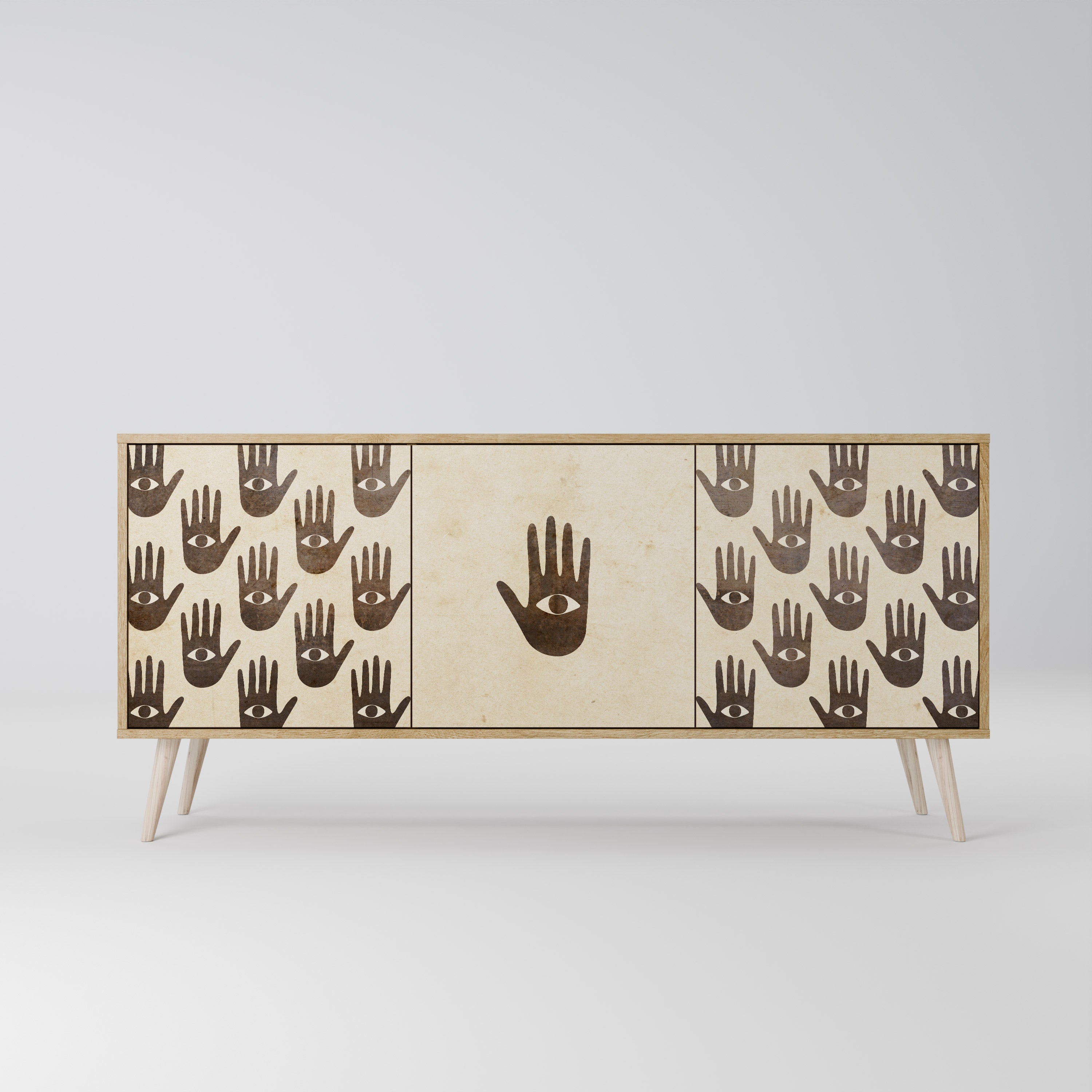 MEHR SEHEN 3-türiges Sideboard in Eichenoptik