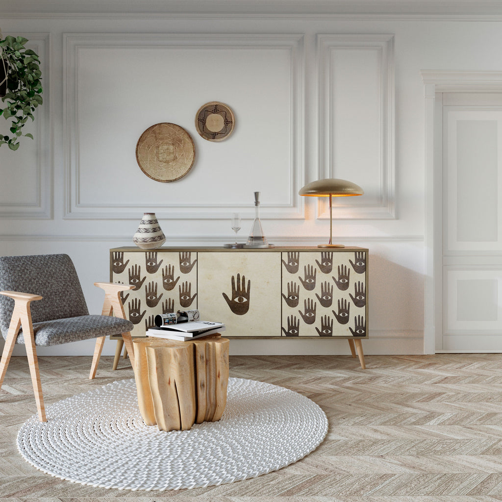 MEHR SEHEN 3-türiges Sideboard in Eichenoptik