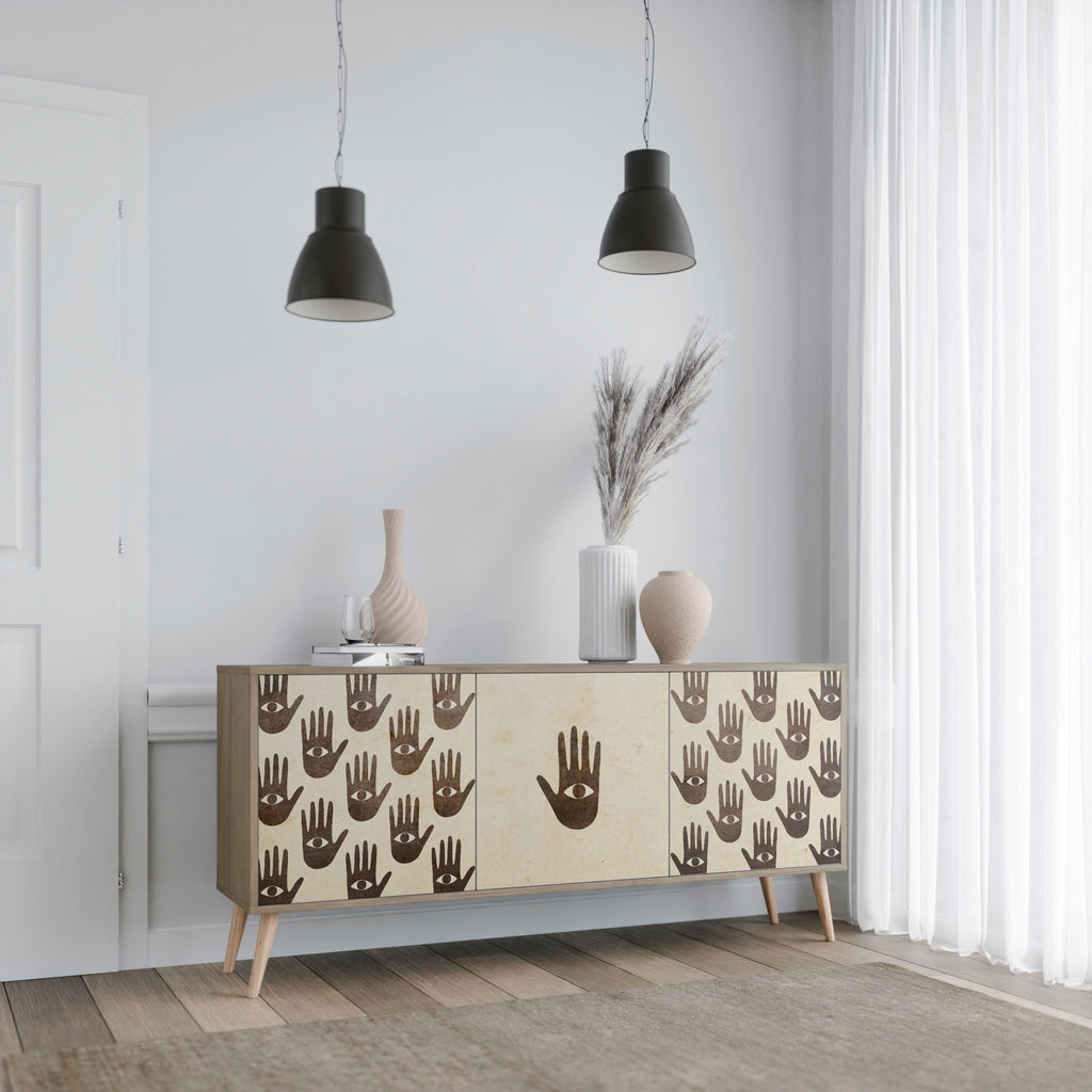 MEHR SEHEN 3-türiges Sideboard in Eichenoptik