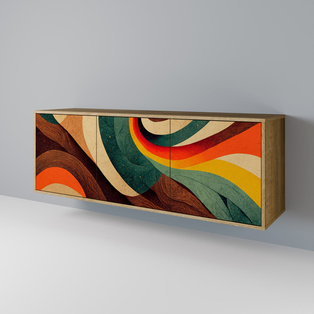 COLORFUL STRANDS 3-türiges Sideboard in Eichenoptik