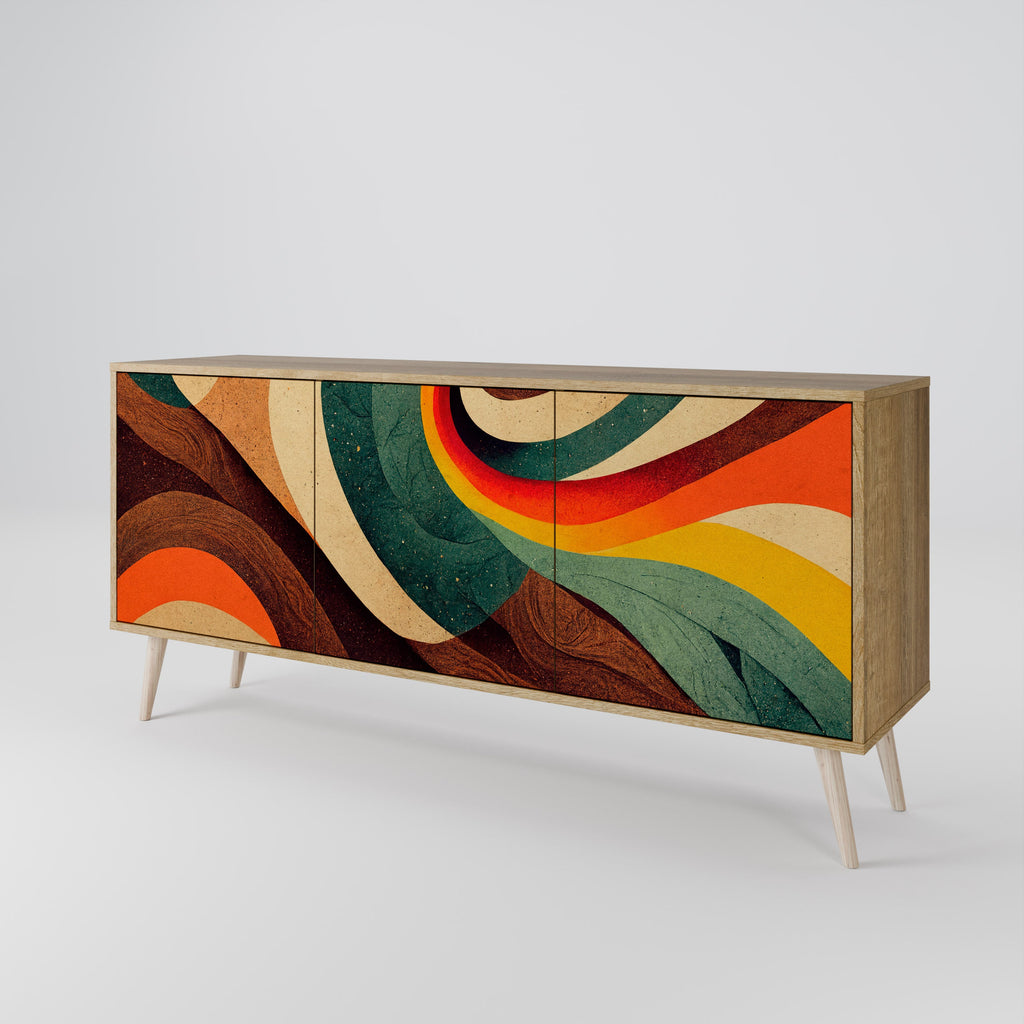 COLORFUL STRANDS 3-türiges Sideboard in Eichenoptik