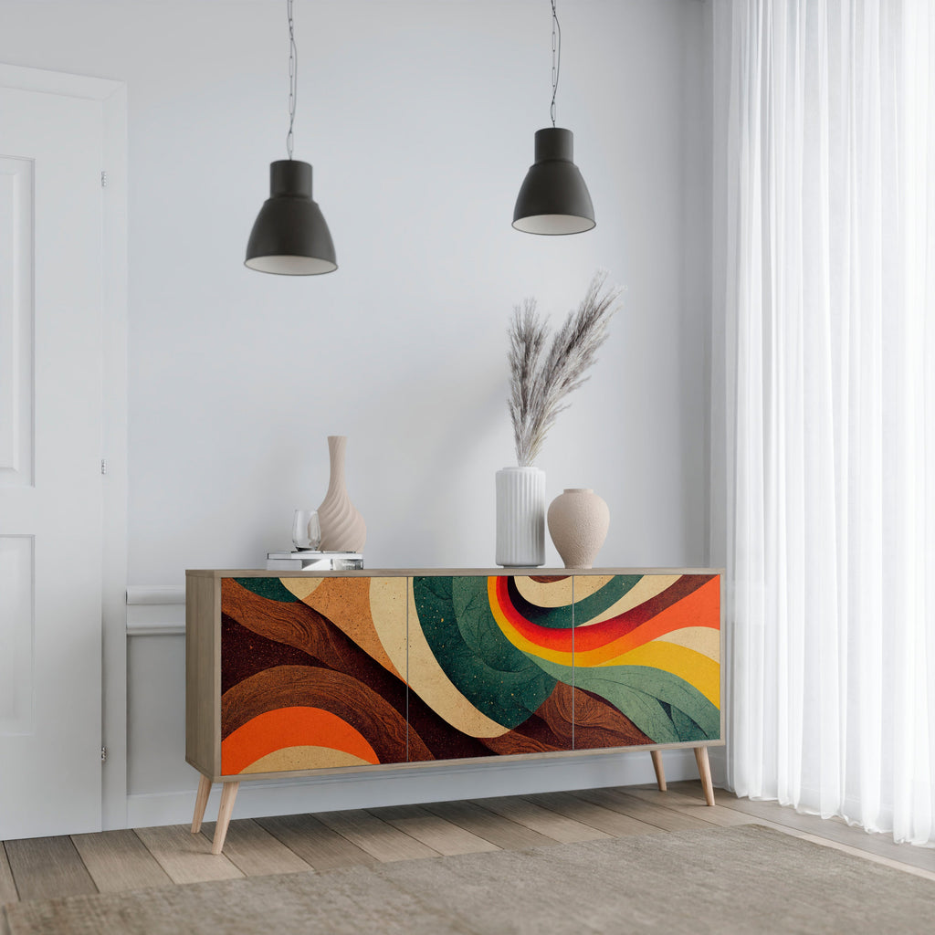 COLORFUL STRANDS 3-türiges Sideboard in Eichenoptik