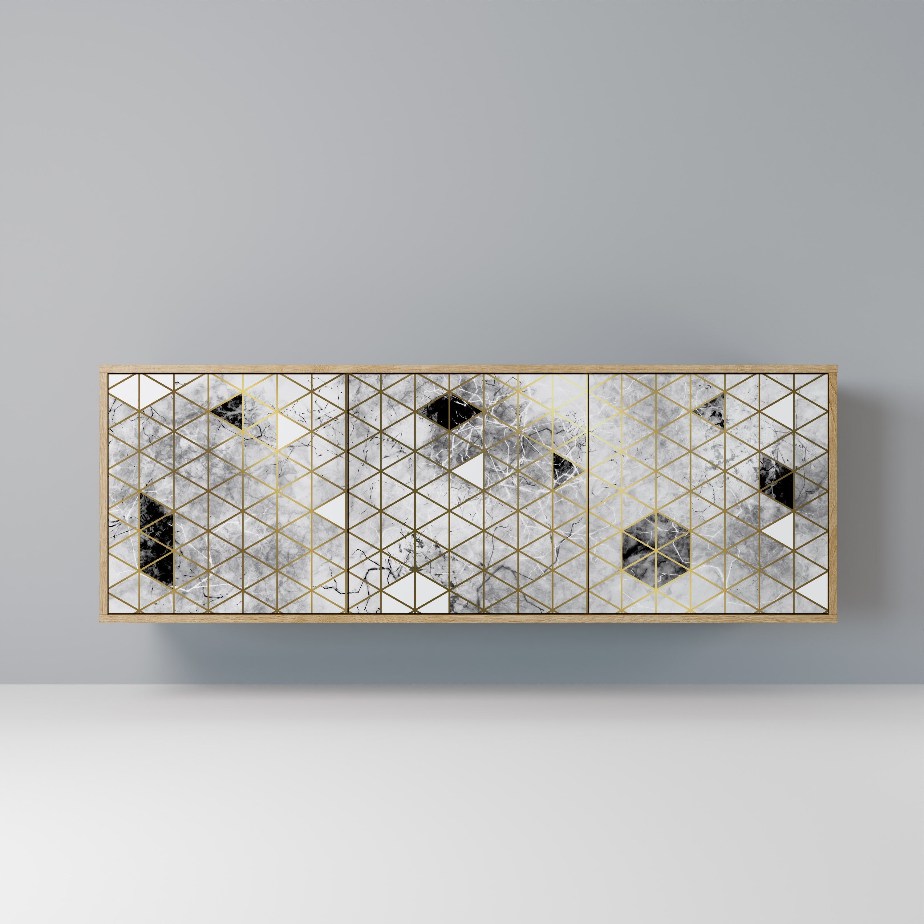 ASHEN ARIA 3-türiges Sideboard in Eichenoptik