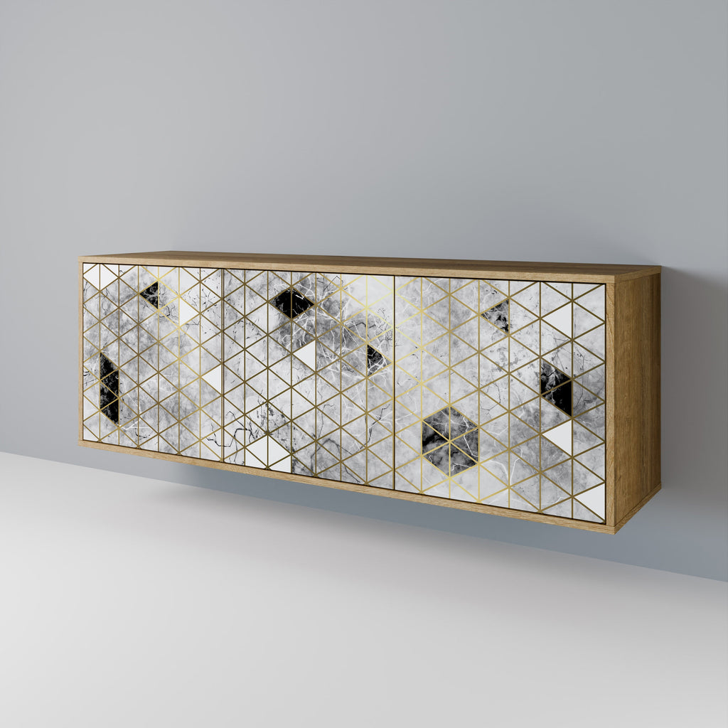 ASHEN ARIA 3-türiges Sideboard in Eichenoptik