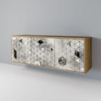 ASHEN ARIA 3-Door Sideboard in Oak Effect