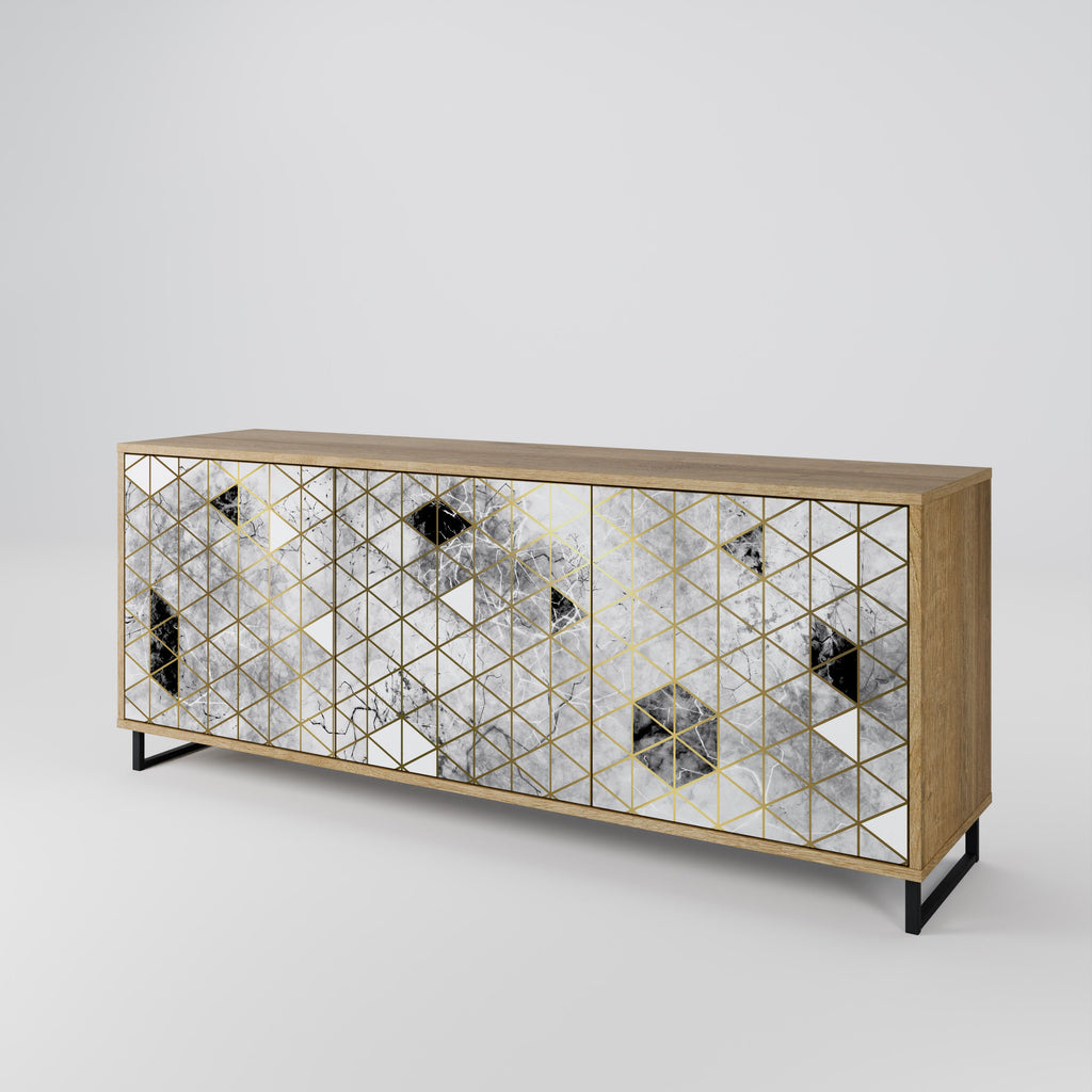 ASHEN ARIA 3-türiges Sideboard in Eichenoptik