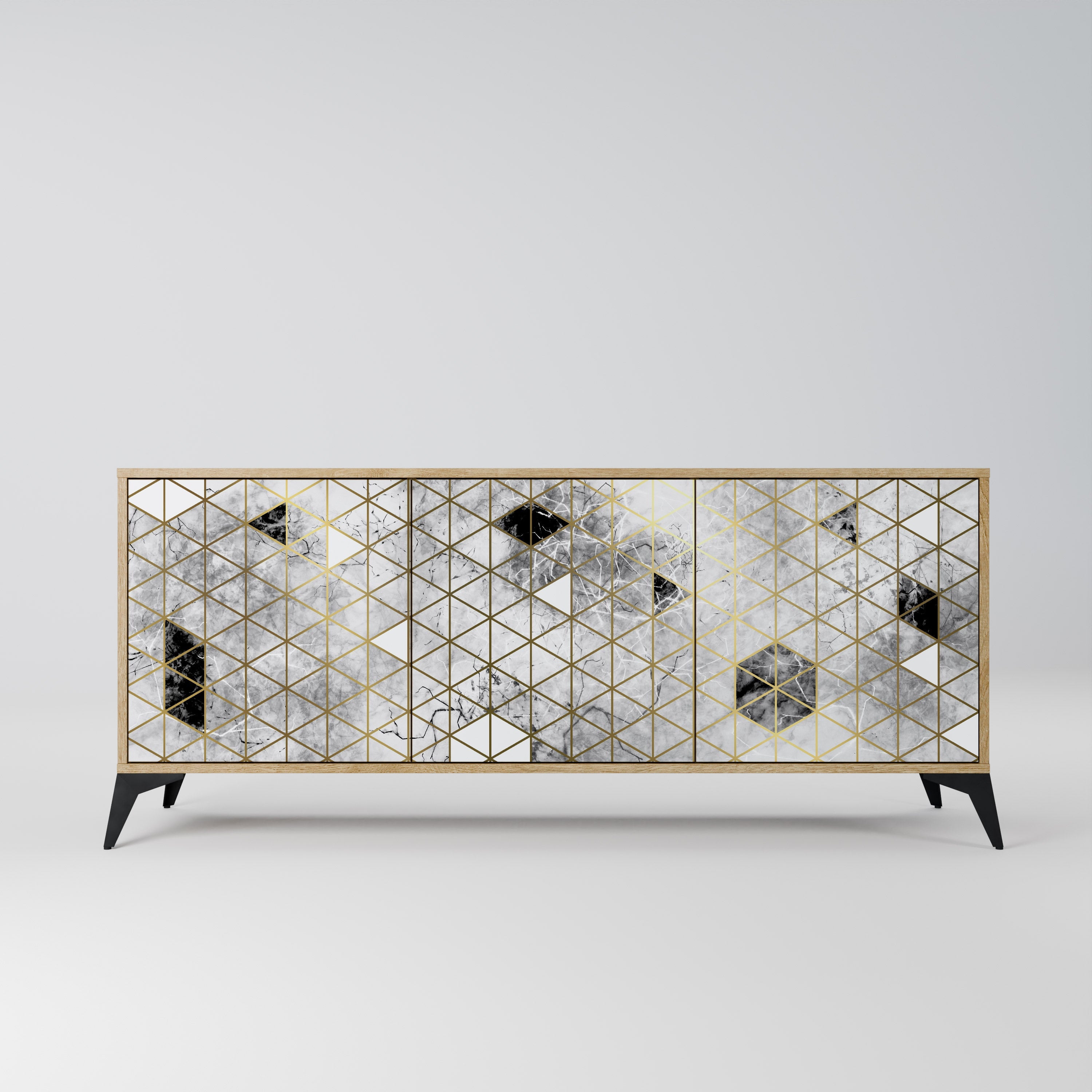 ASHEN ARIA 3-türiges Sideboard in Eichenoptik