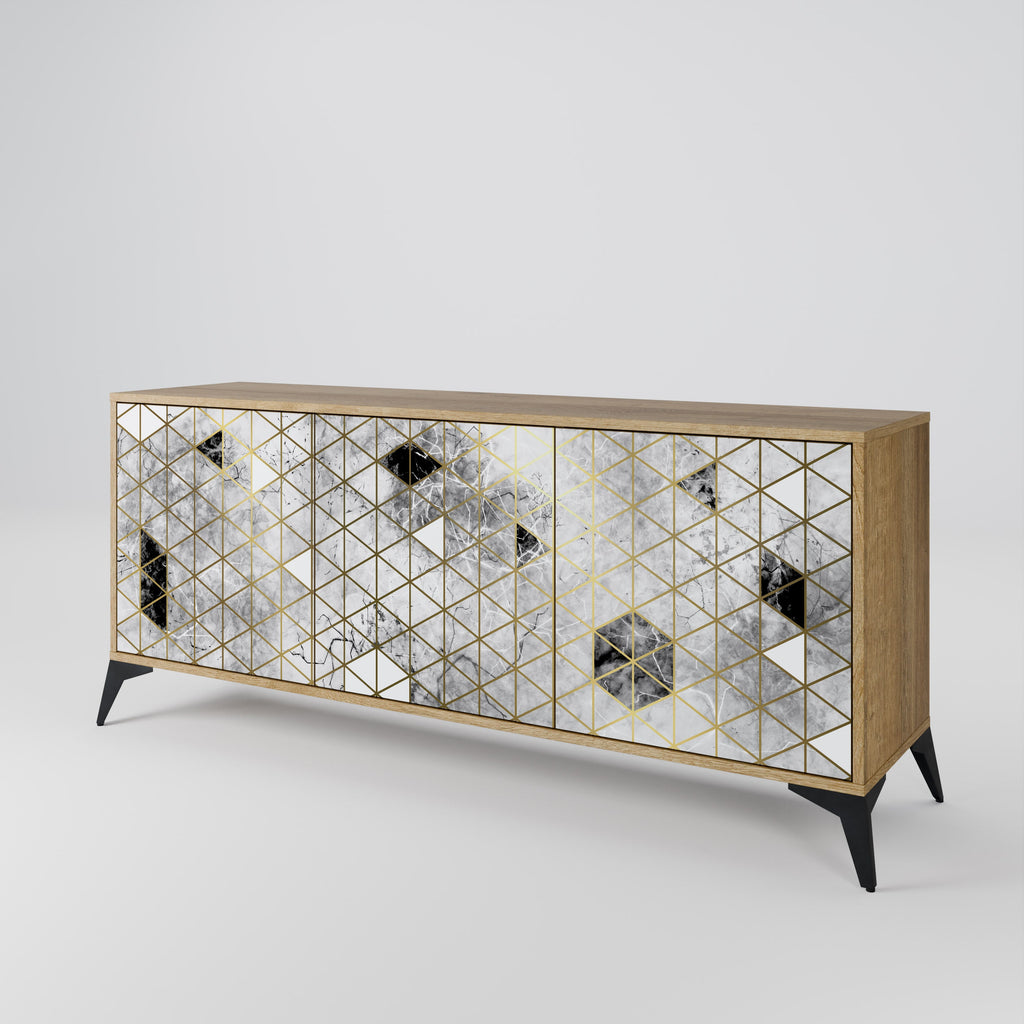 ASHEN ARIA 3-türiges Sideboard in Eichenoptik