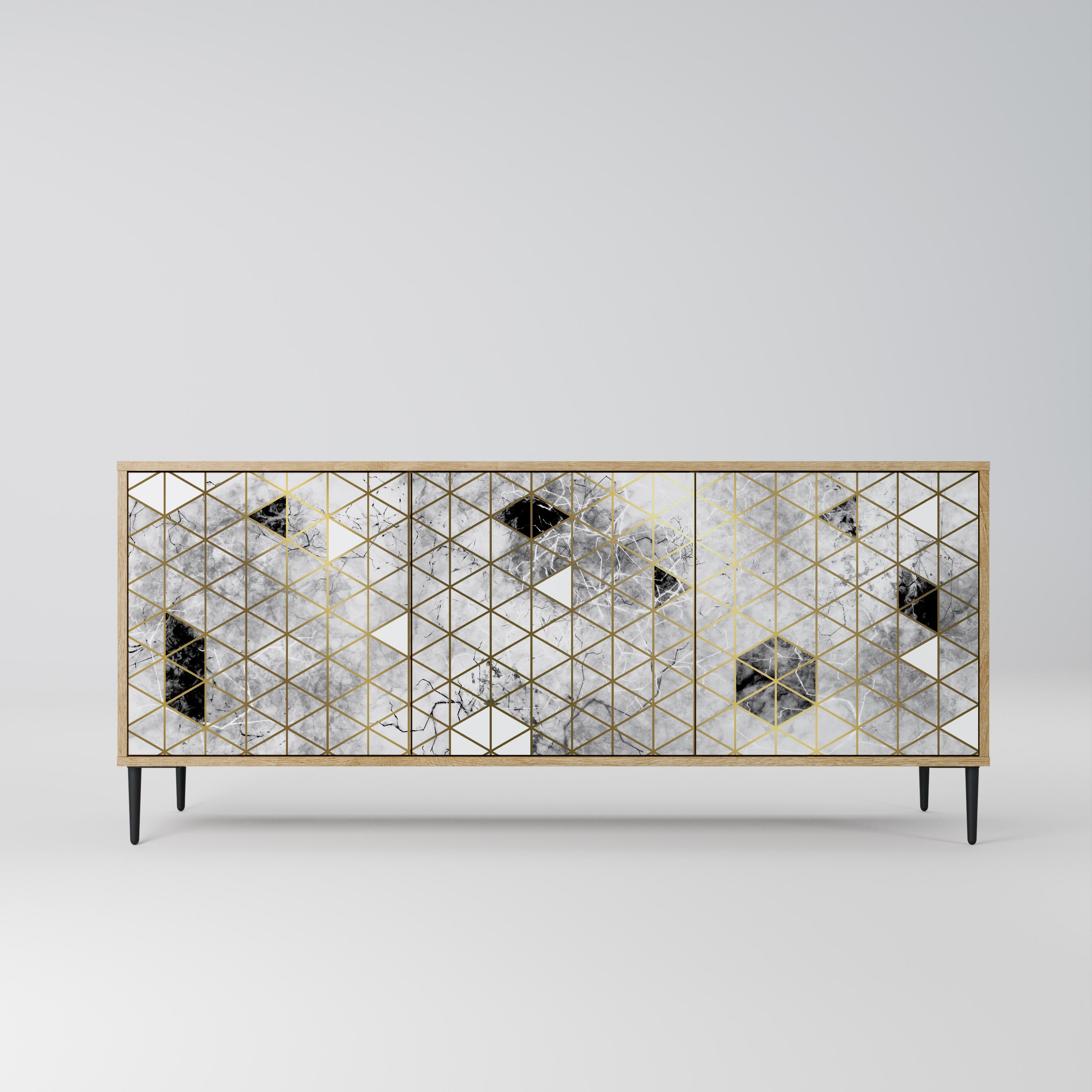 ASHEN ARIA 3-türiges Sideboard in Eichenoptik
