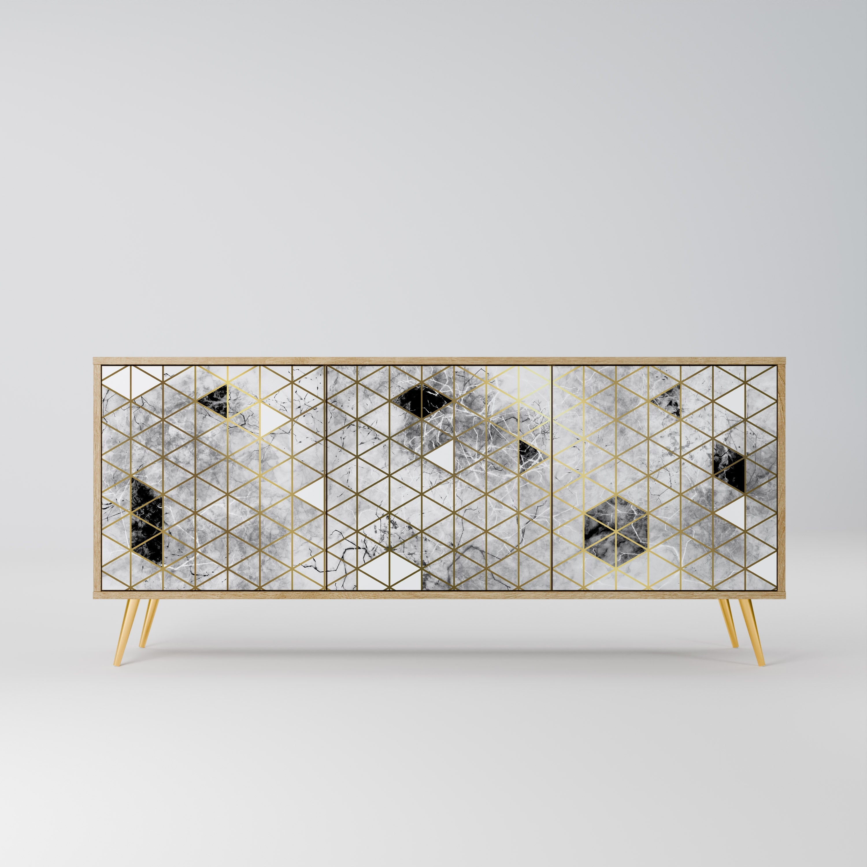 ASHEN ARIA 3-türiges Sideboard in Eichenoptik