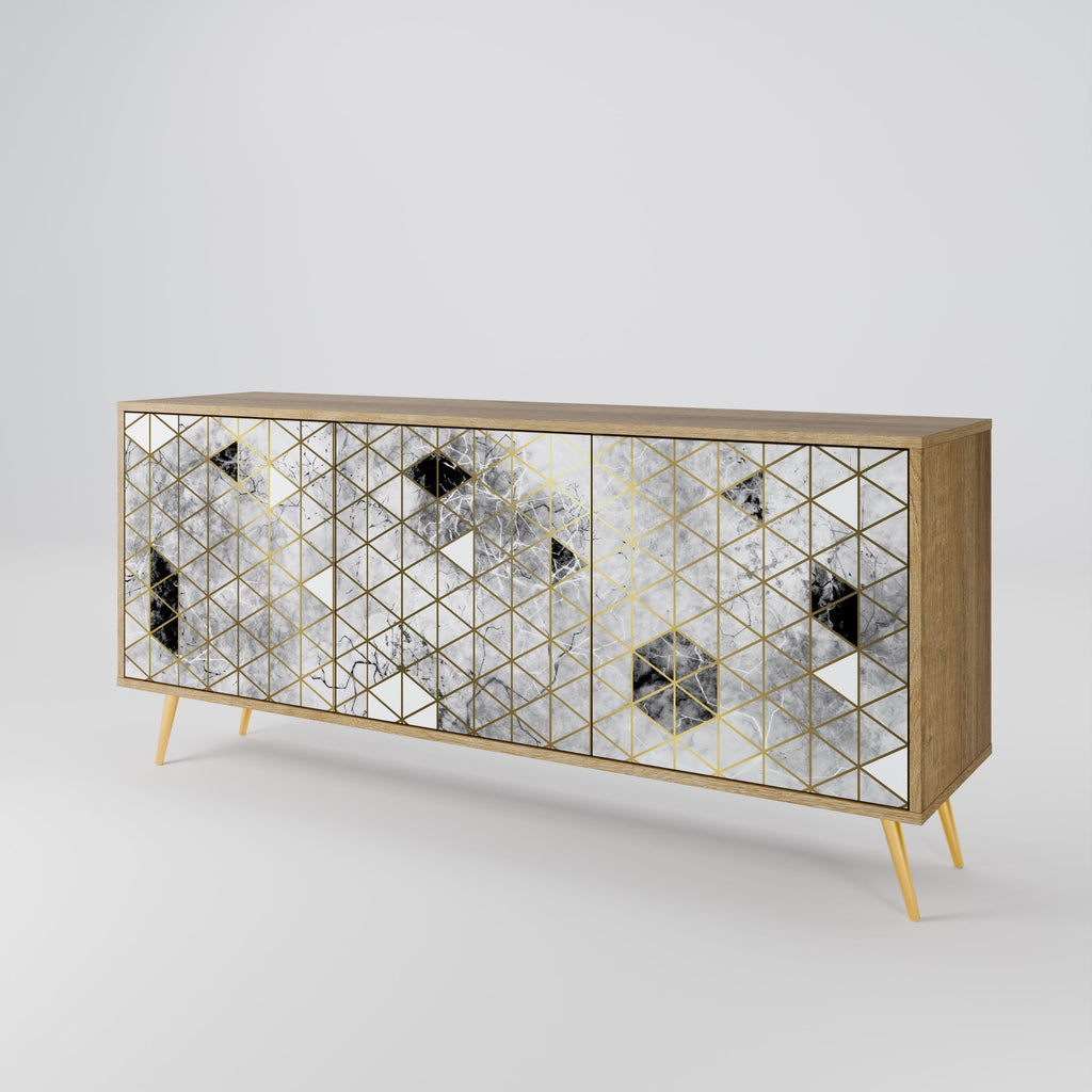 ASHEN ARIA 3-türiges Sideboard in Eichenoptik